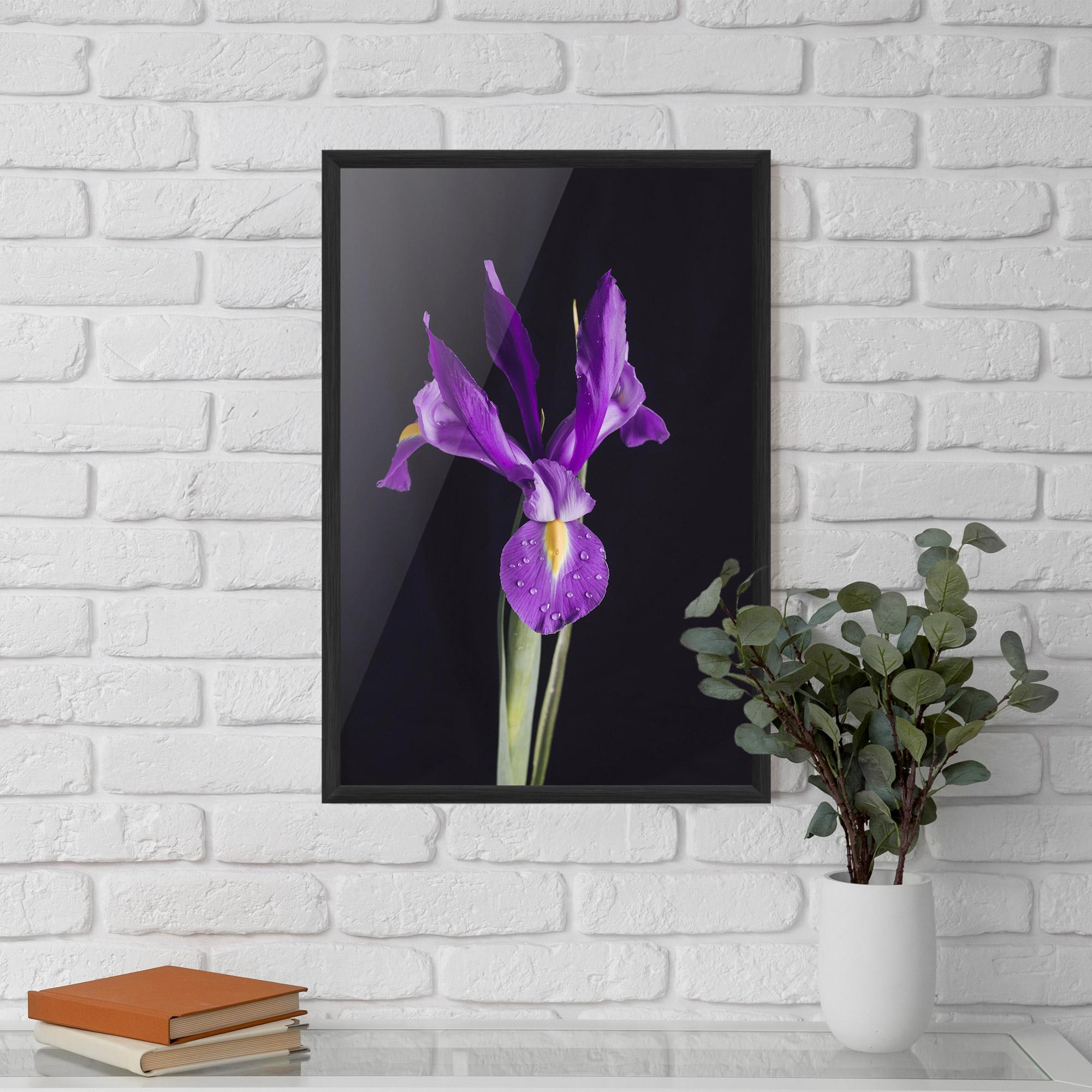 Рамкиран постер Fresh Purple Iris mockup 5