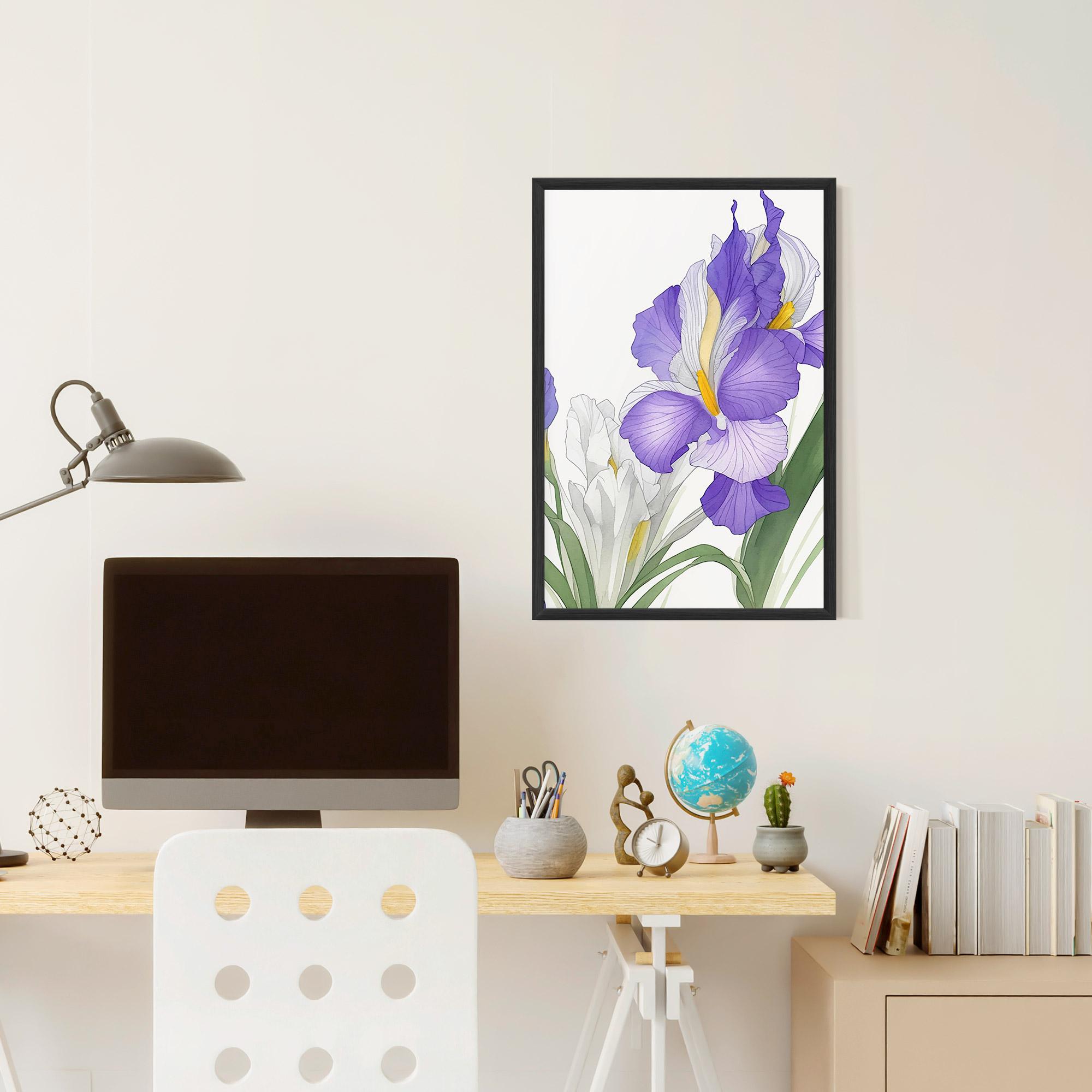 Рамкиран постер Irirs Hand Drawn mockup 6