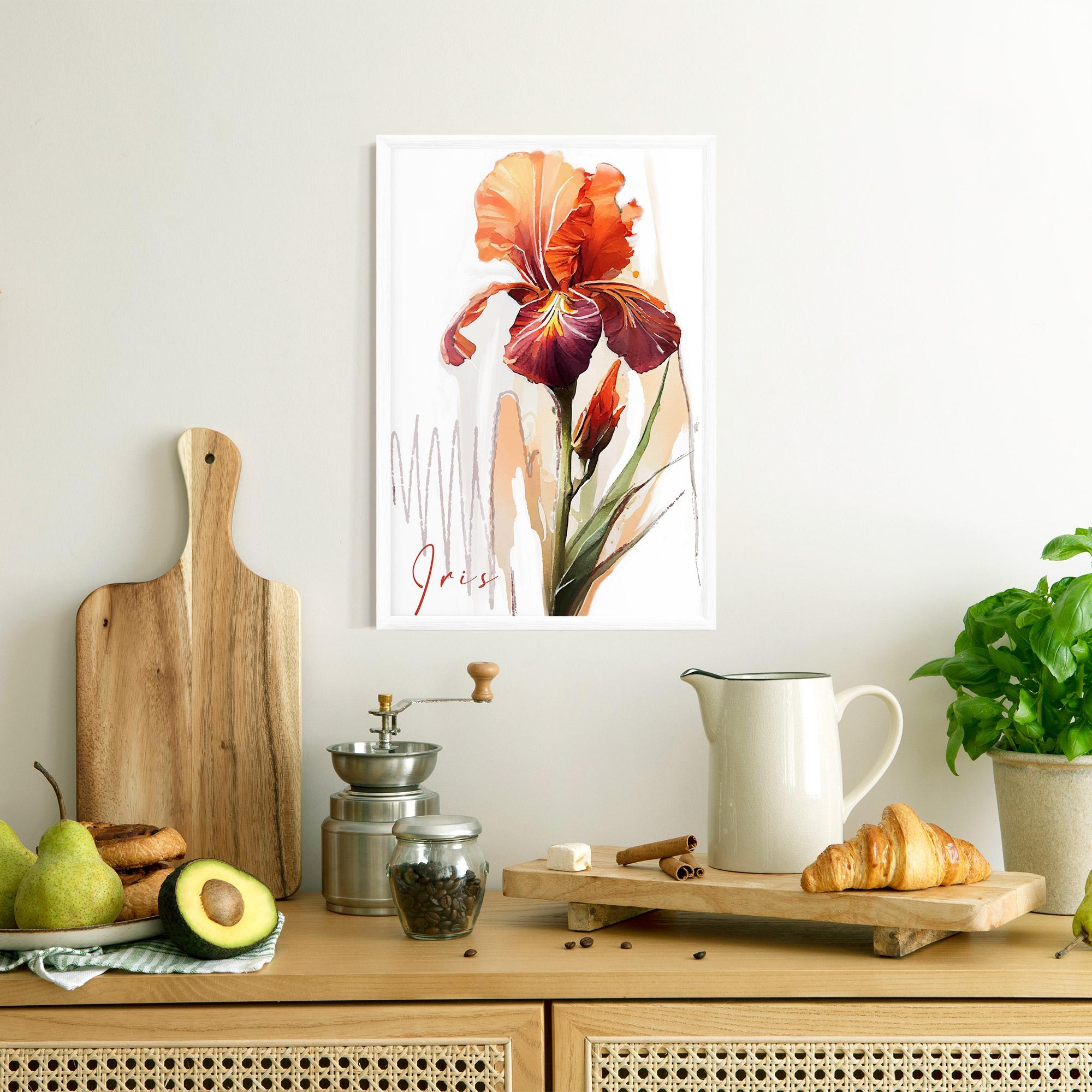 Рамкиран постер Orange Iris mockup 8