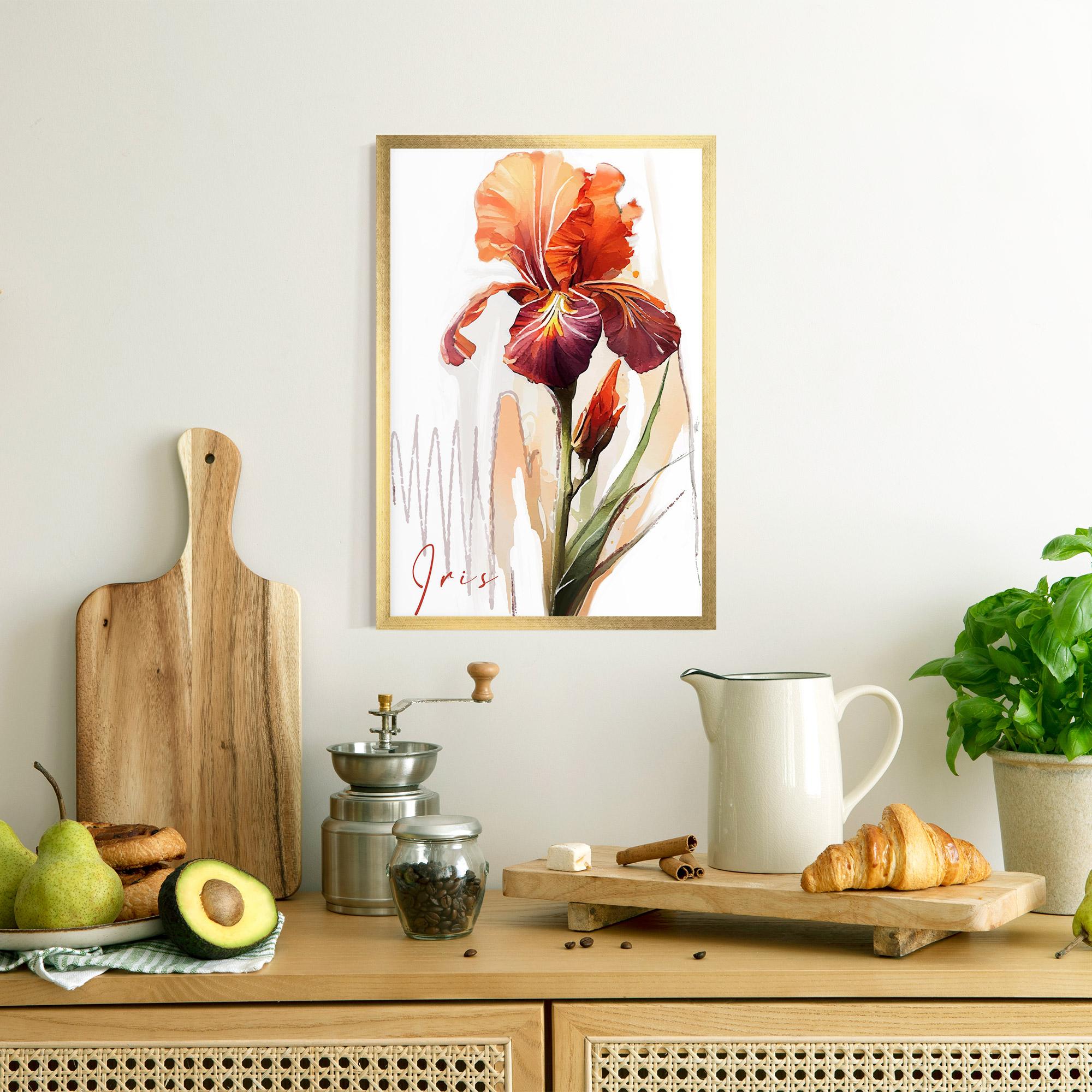 Рамкиран постер Orange Iris mockup 8