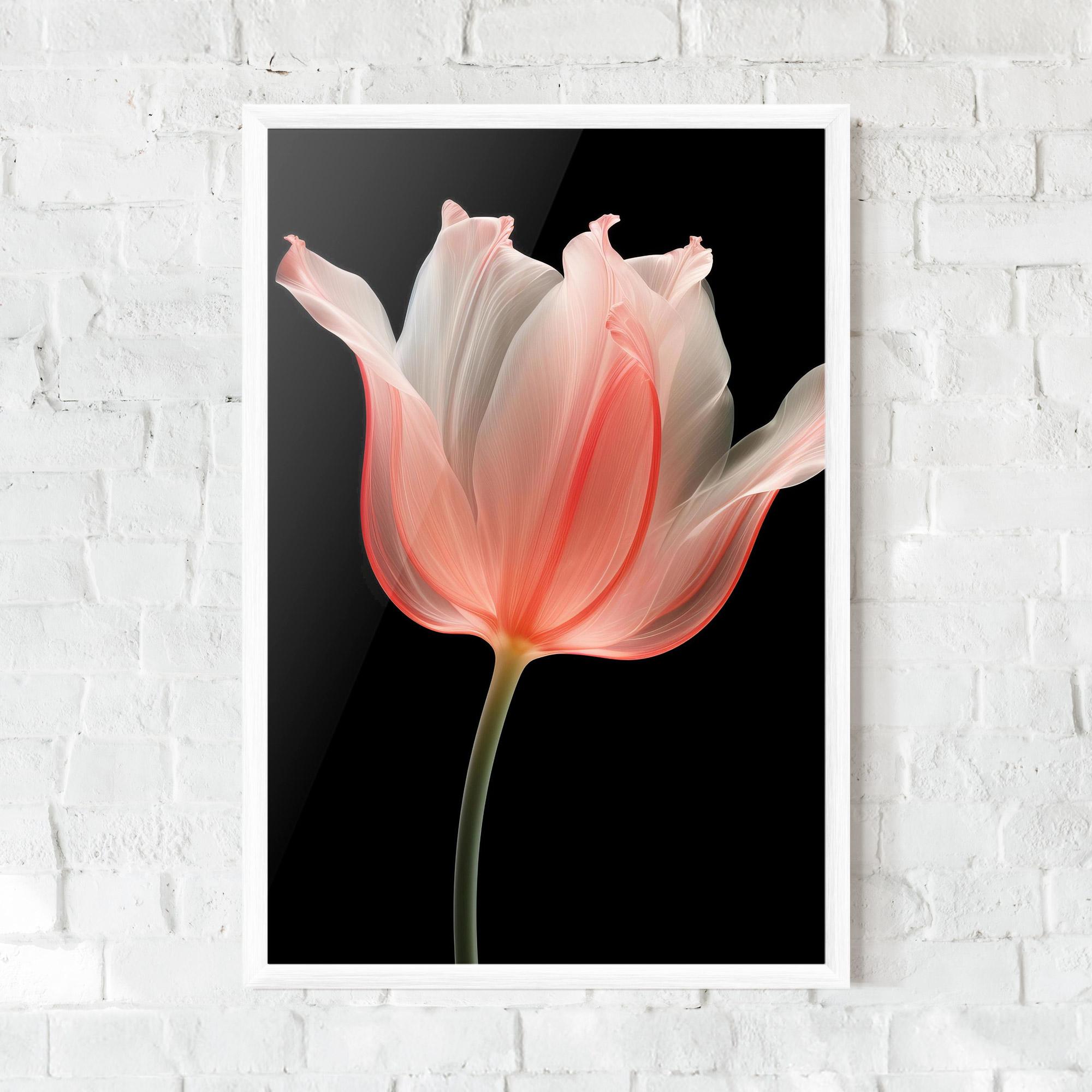 Рамкиран постер Pastel Pink Tulip mockup 0