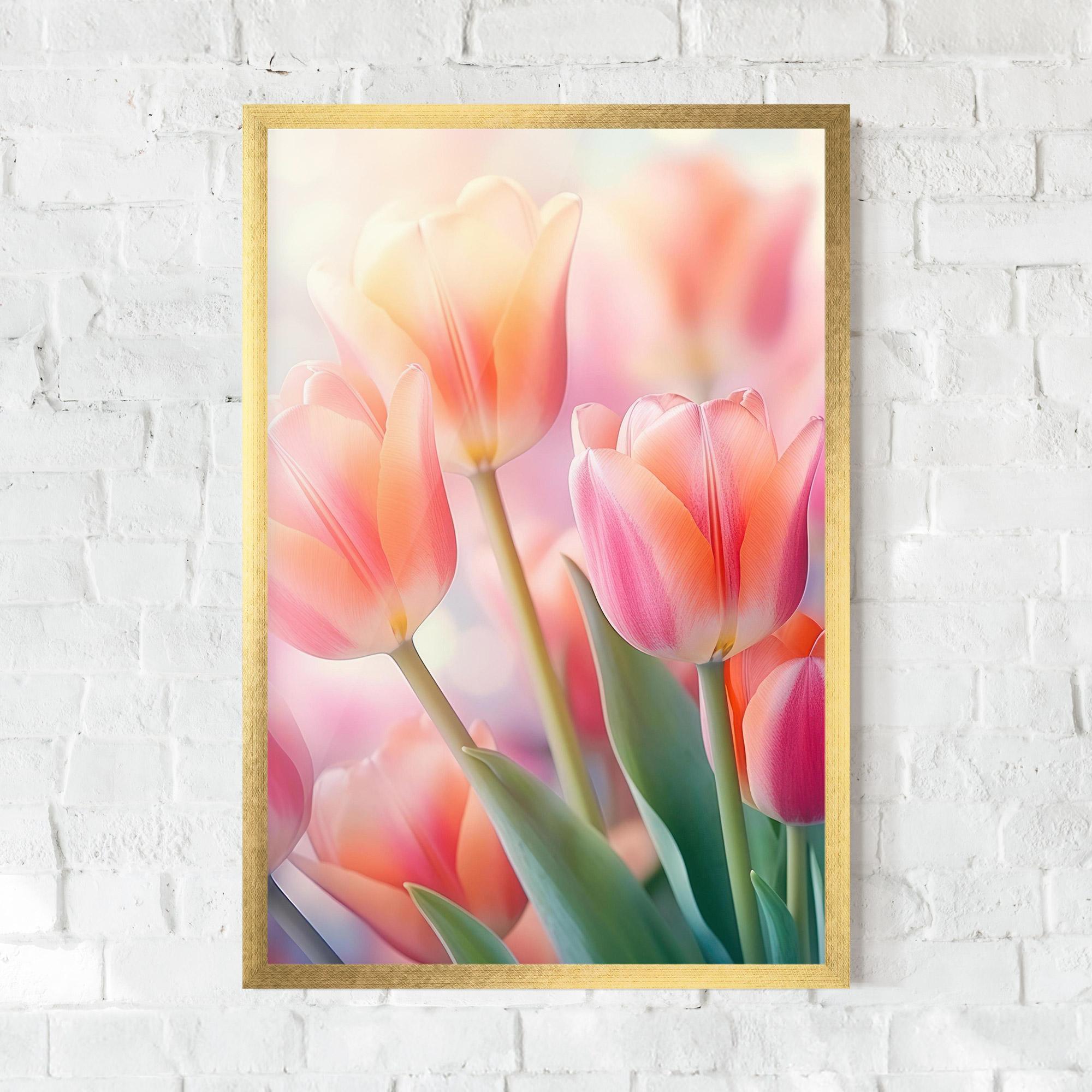 Рамкиран постер Dreamy Tulips mockup 0