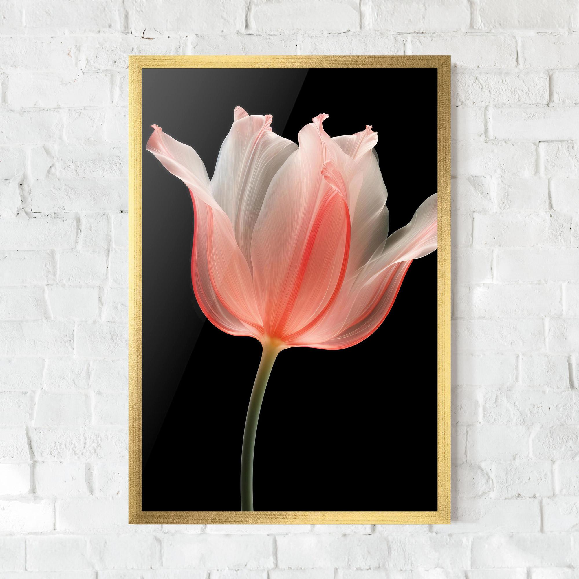 Рамкиран постер Pastel Pink Tulip mockup 0