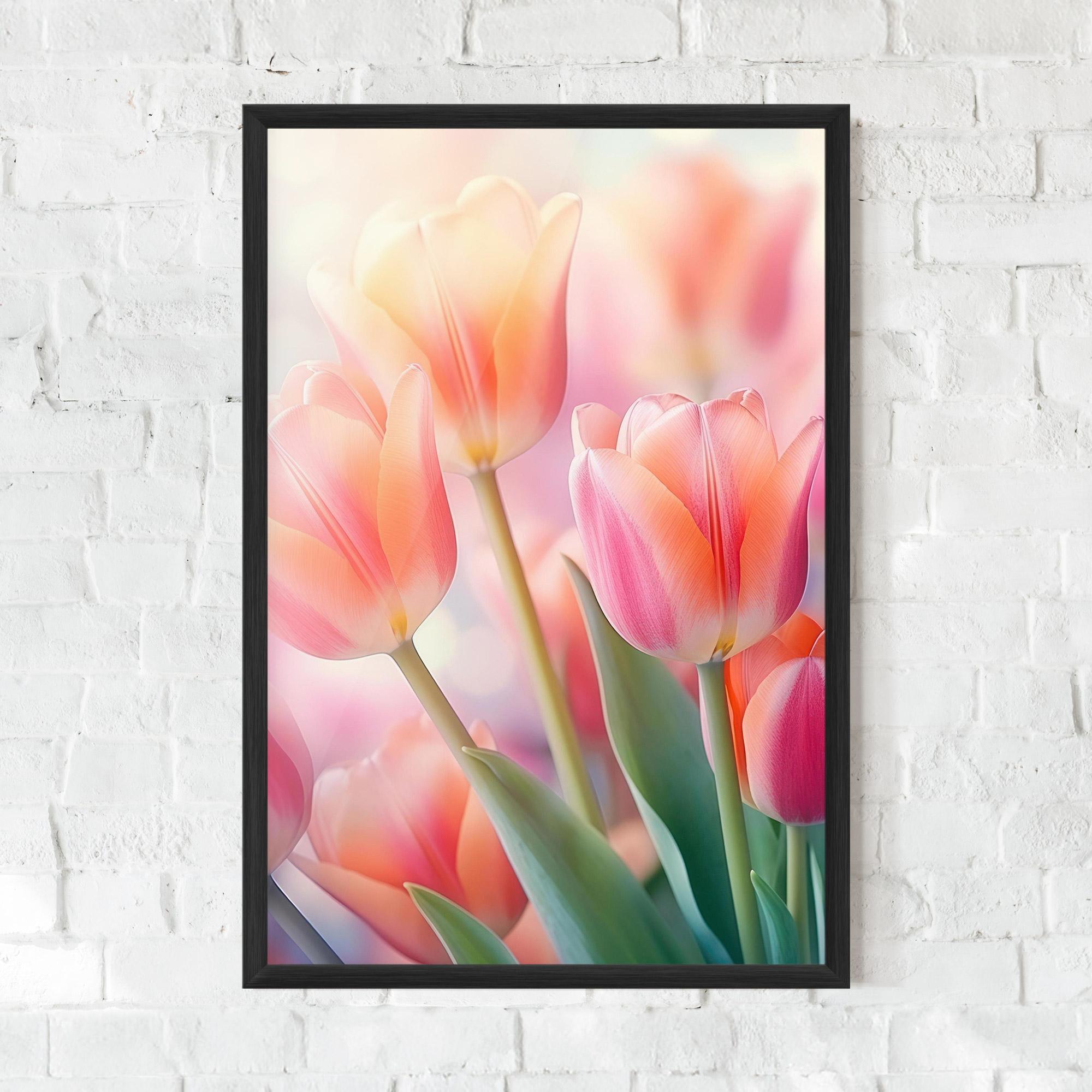 Рамкиран постер Dreamy Tulips mockup 0