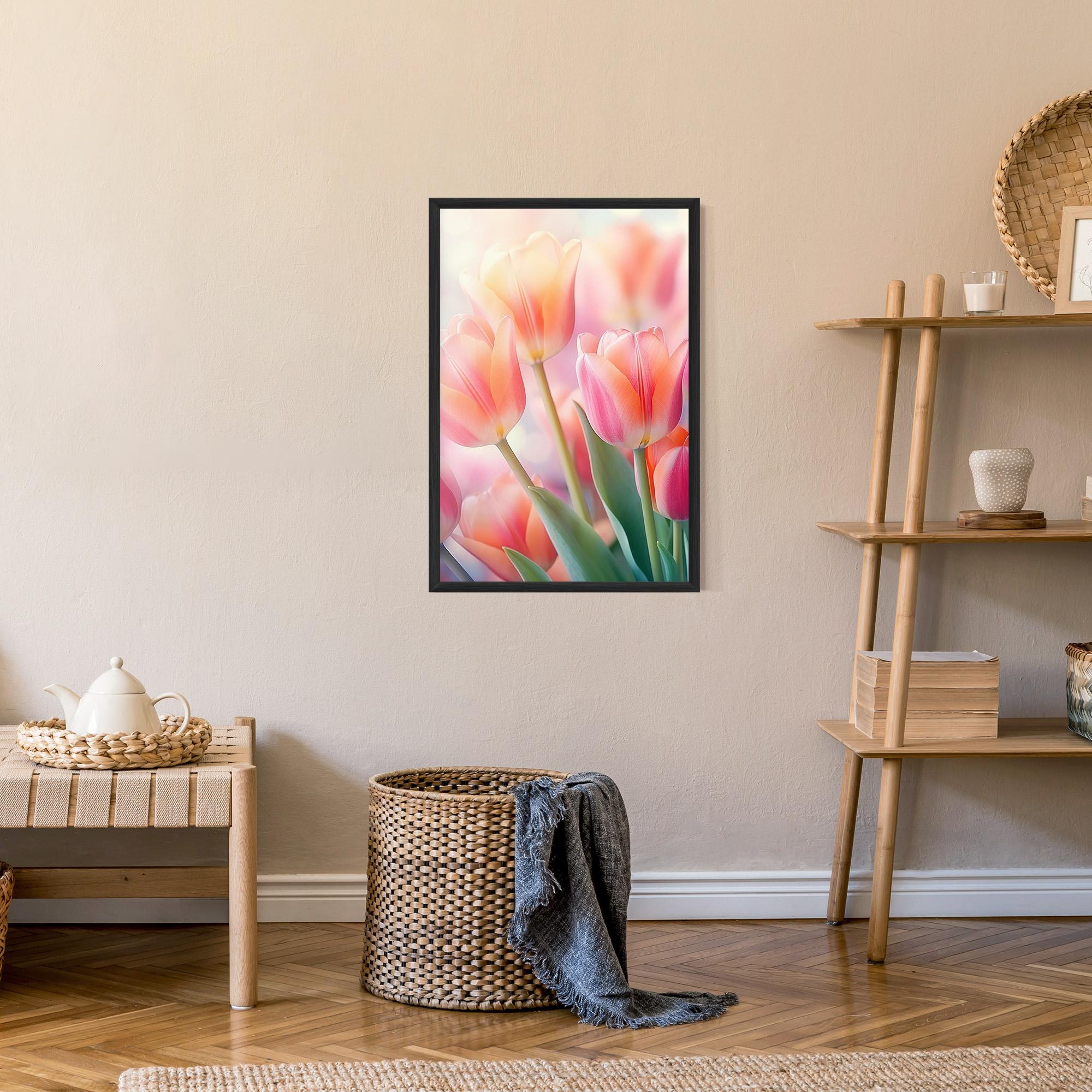 Рамкиран постер Dreamy Tulips mockup 9