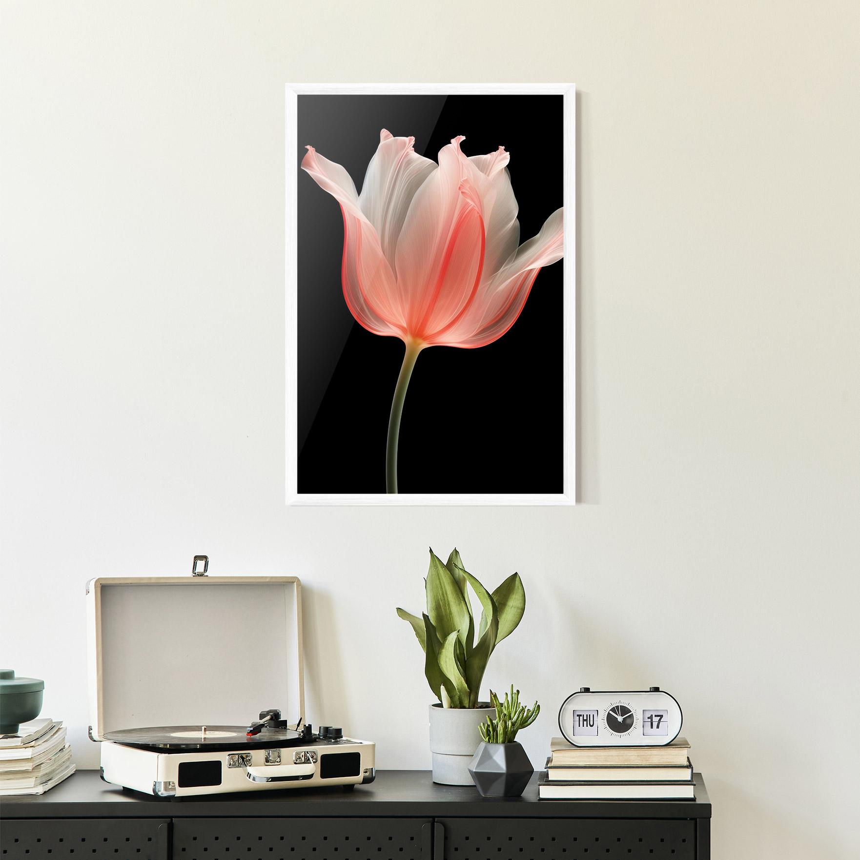 Рамкиран постер Pastel Pink Tulip mockup 2