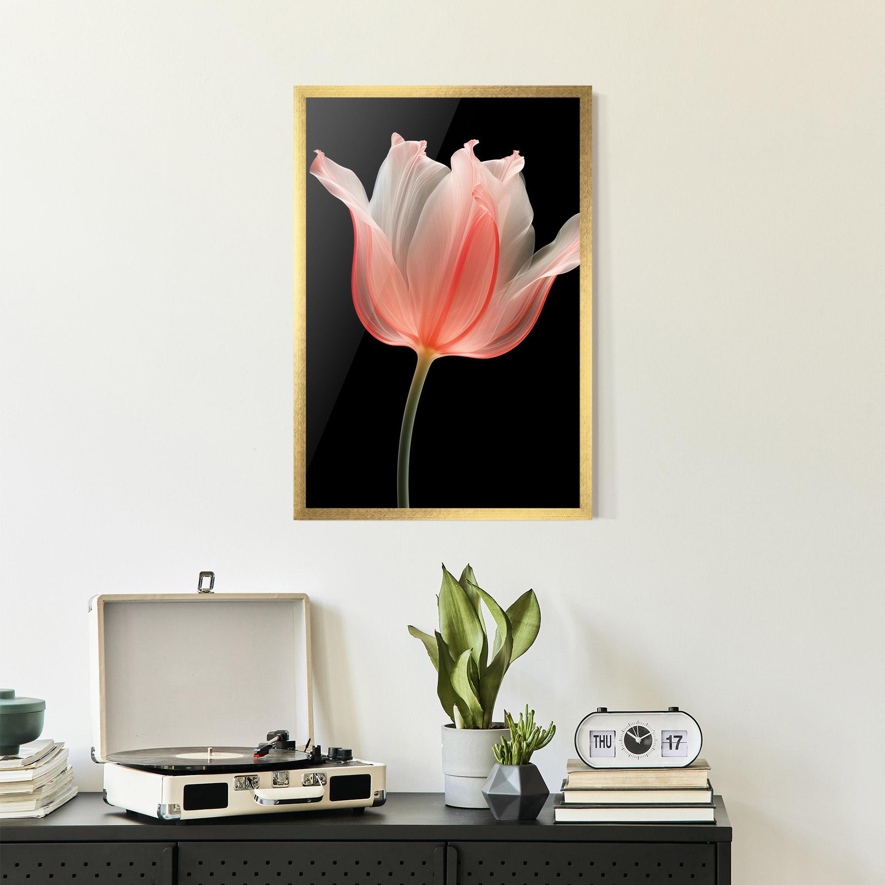 Рамкиран постер Pastel Pink Tulip mockup 2