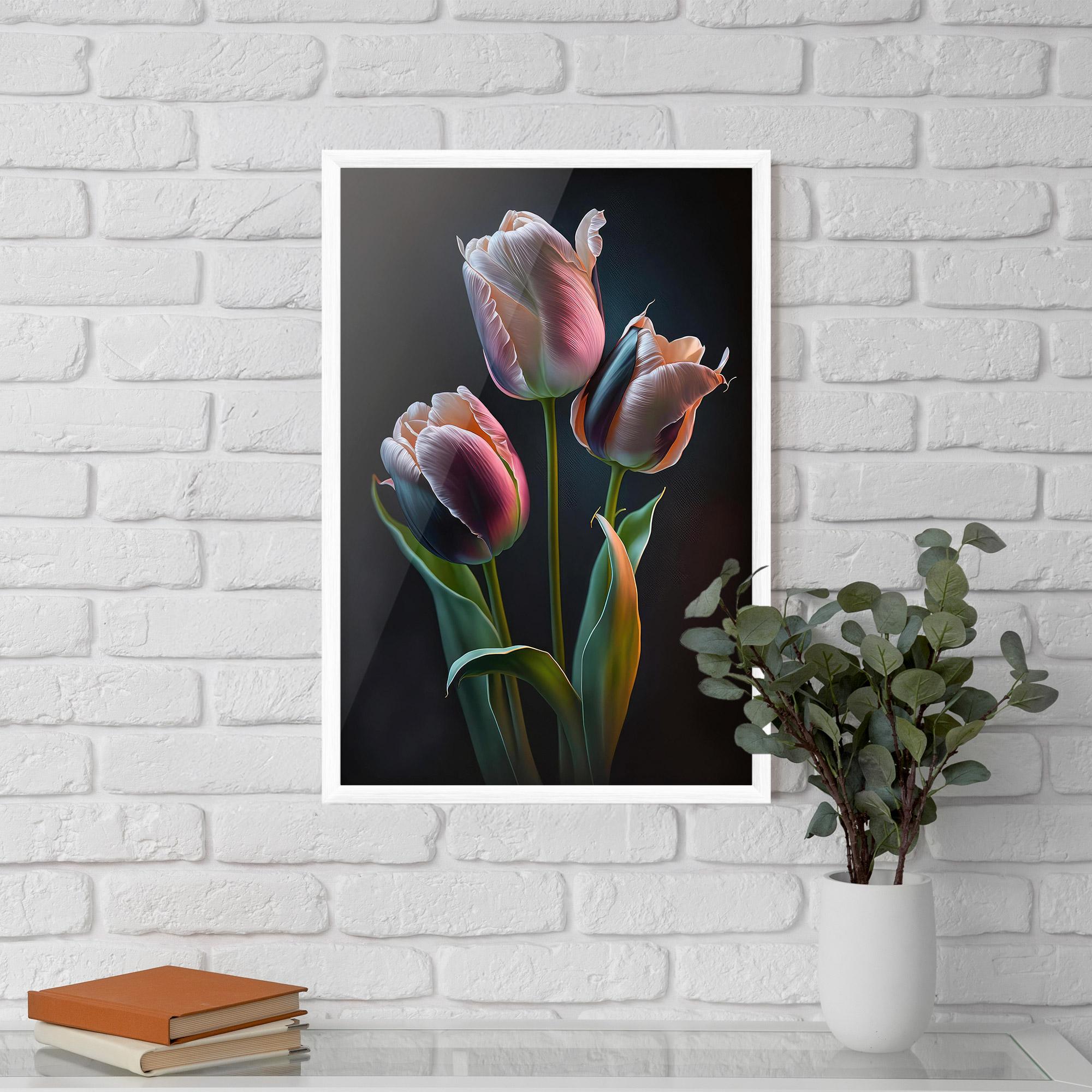Рамкиран постер Light Purple Tulips mockup 5