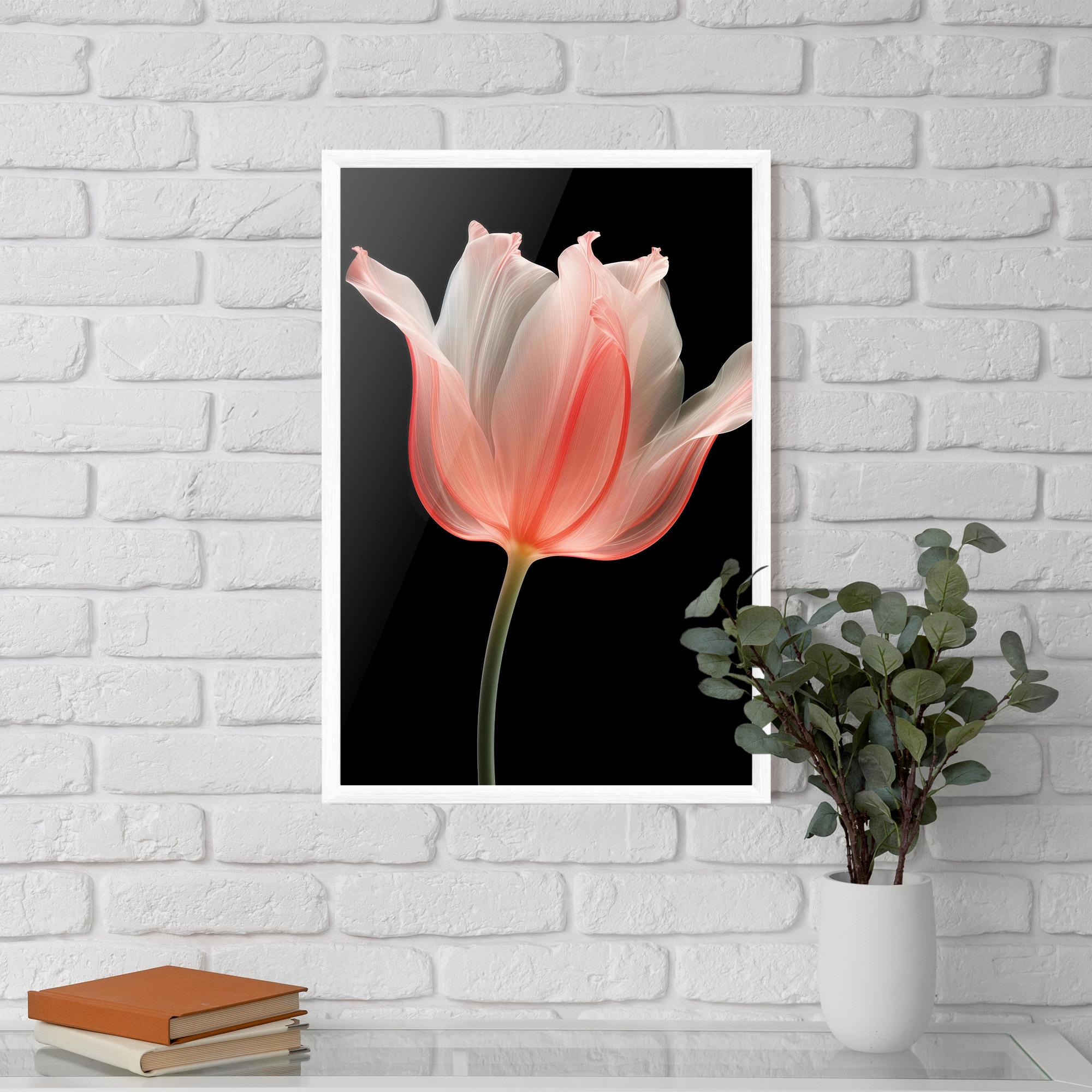 Рамкиран постер Pastel Pink Tulip mockup 5