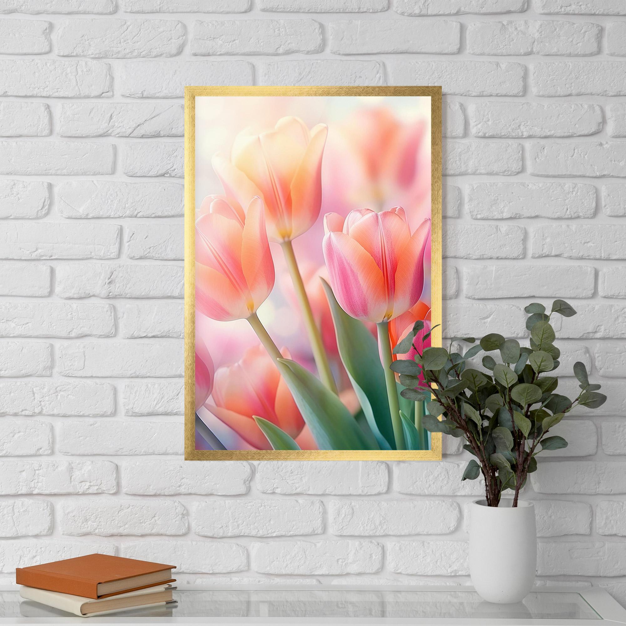 Рамкиран постер Dreamy Tulips mockup 5