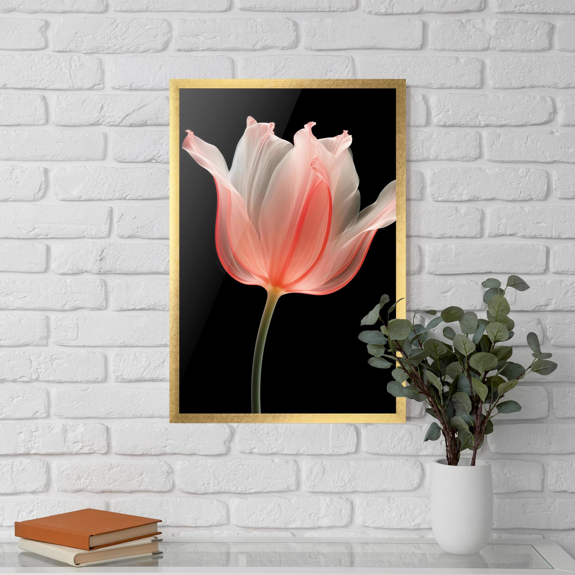 Рамкиран постер Pastel Pink Tulip mockup 5