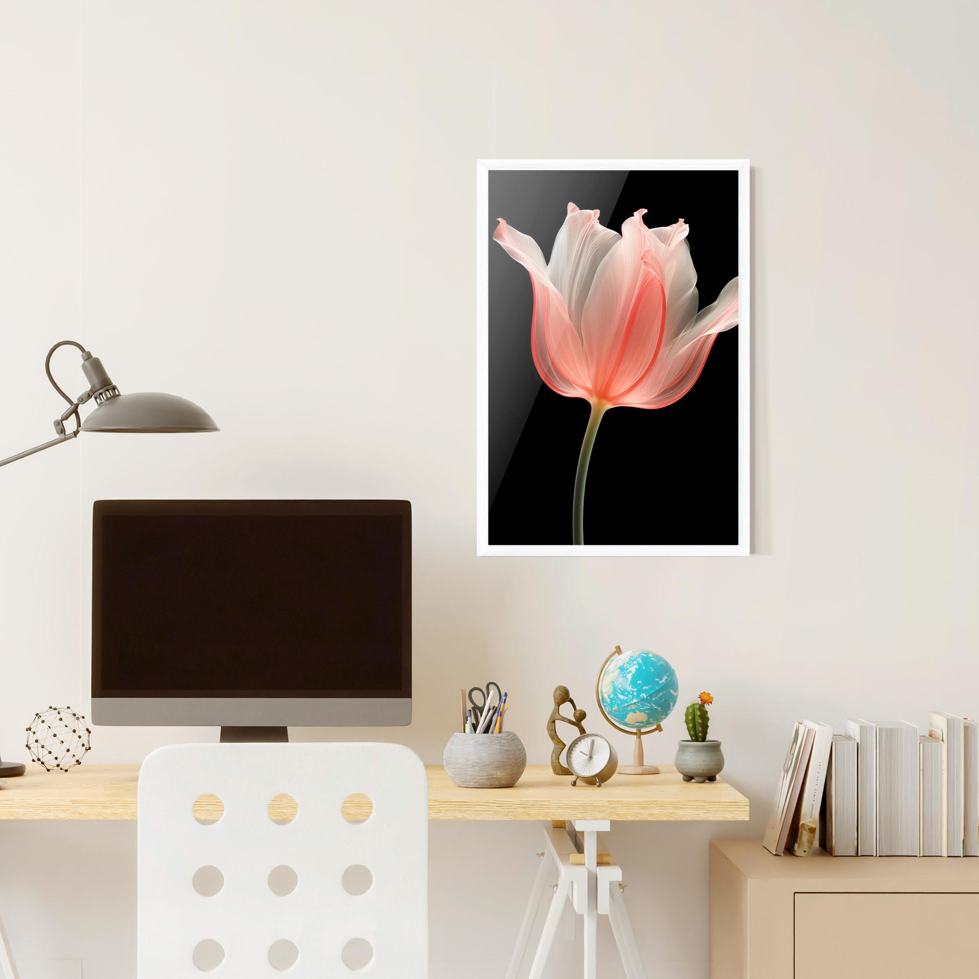 Рамкиран постер Pastel Pink Tulip mockup 6
