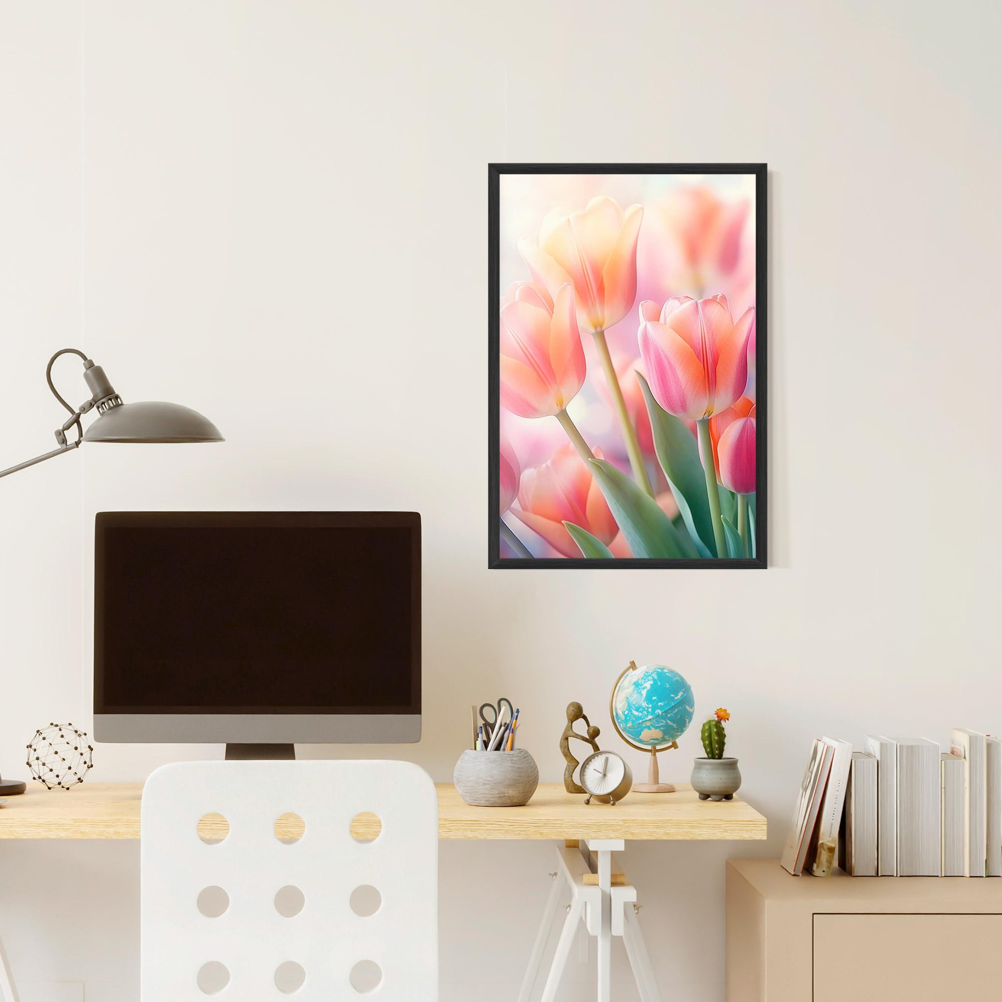 Рамкиран постер Dreamy Tulips mockup 6