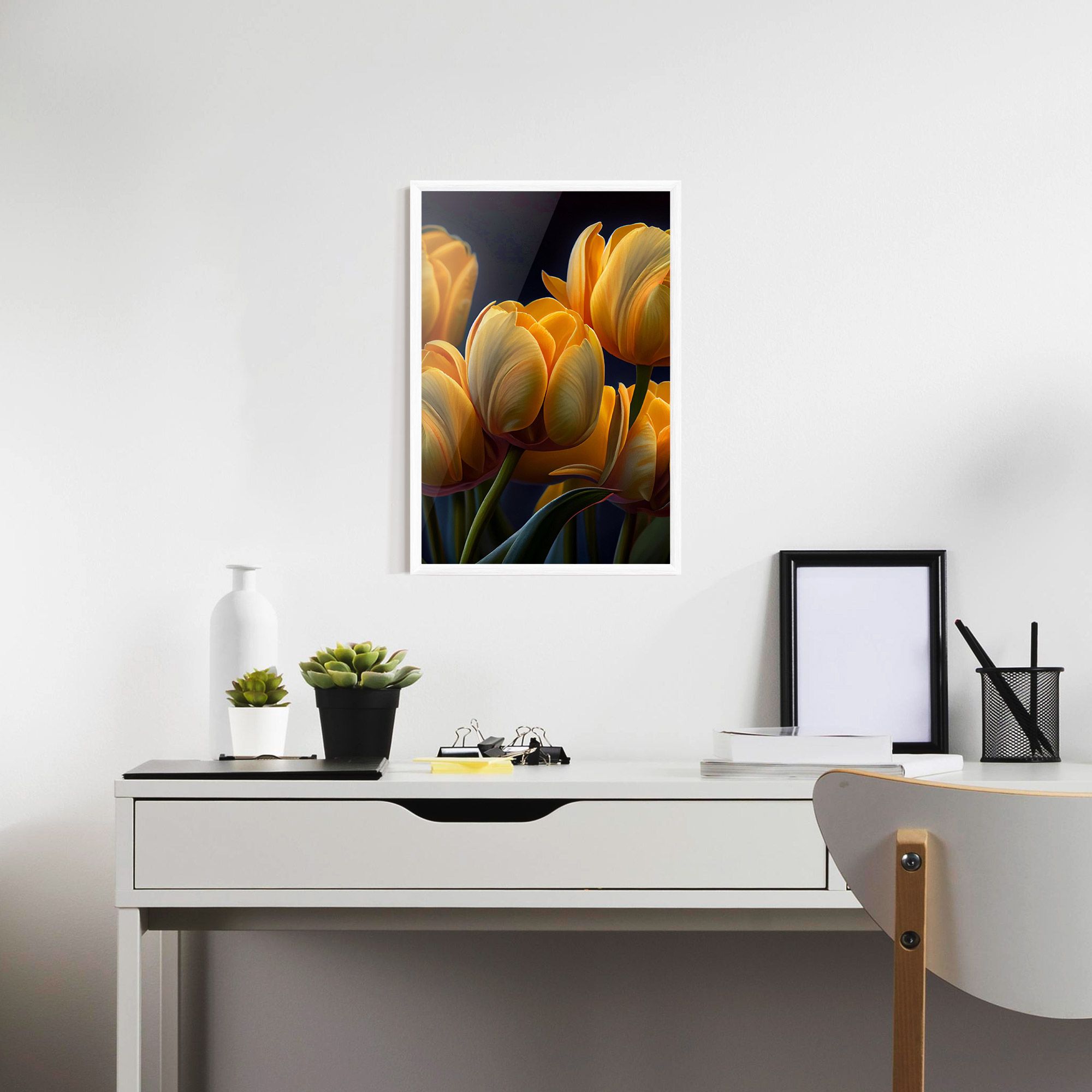 Pretty Yellow Tulips mockup 7