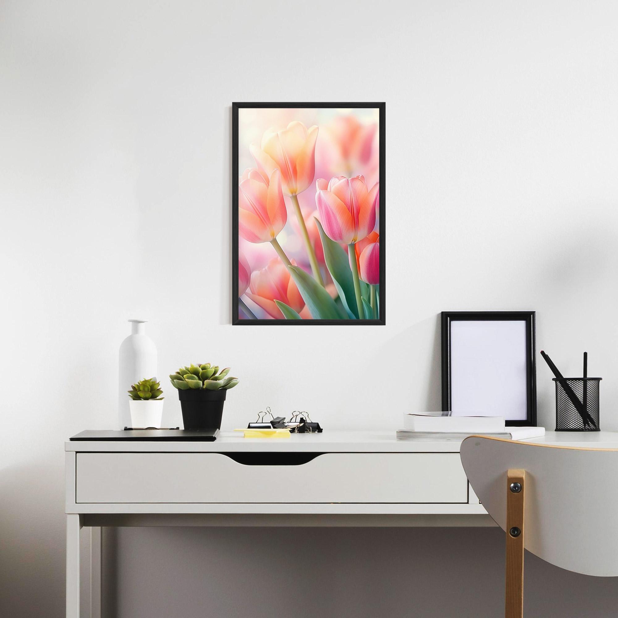 Рамкиран постер Dreamy Tulips mockup 7