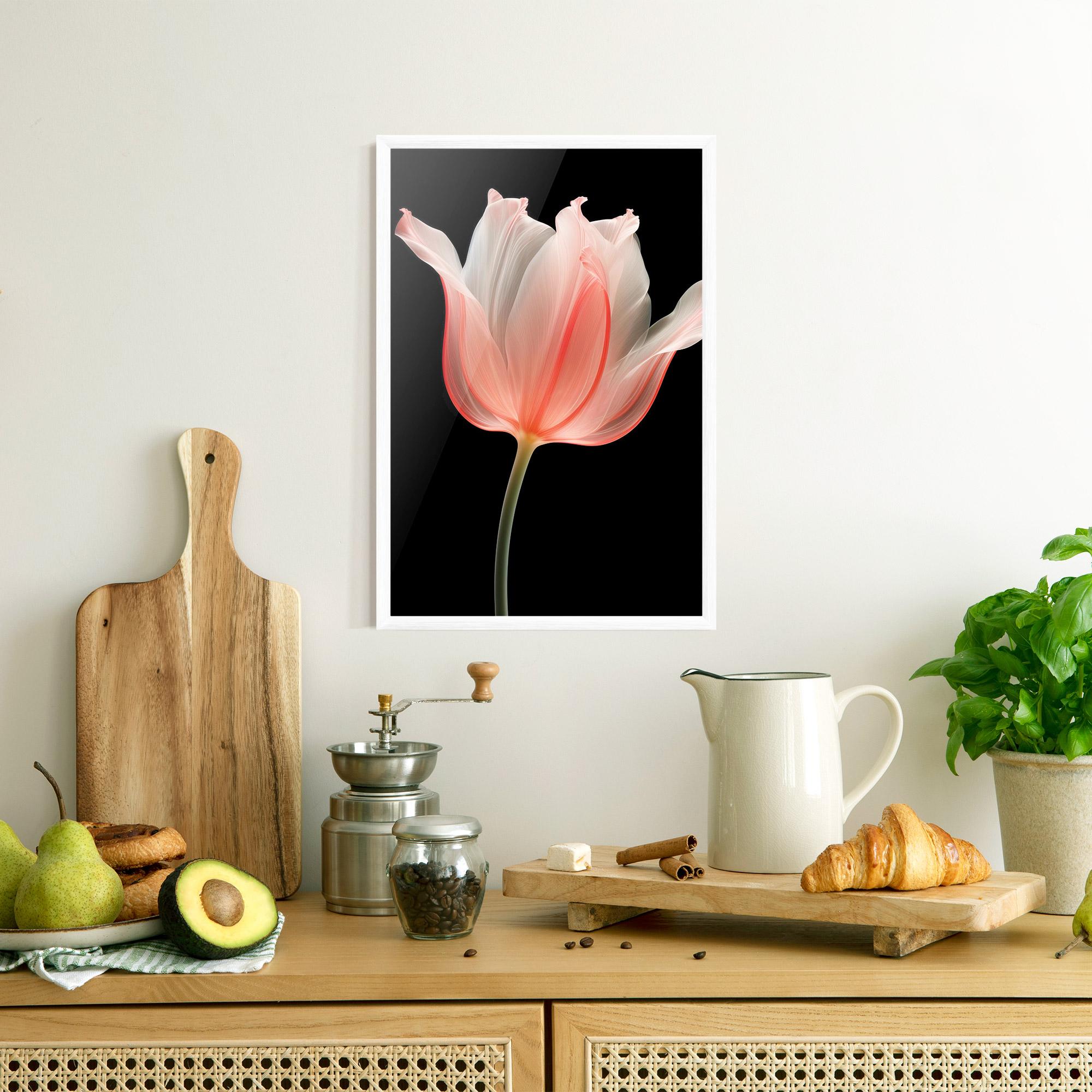 Рамкиран постер Pastel Pink Tulip mockup 8