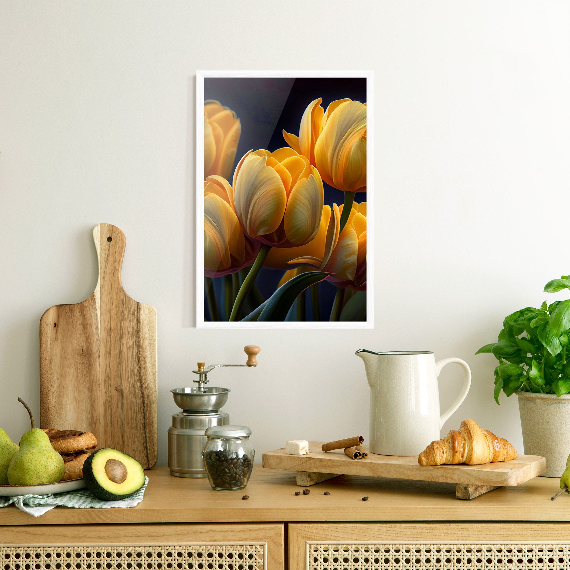 Pretty Yellow Tulips mockup 8