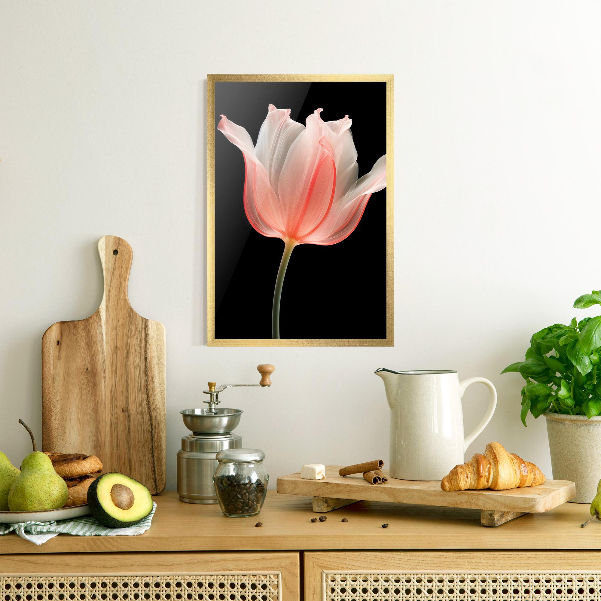 Рамкиран постер Pastel Pink Tulip mockup 8