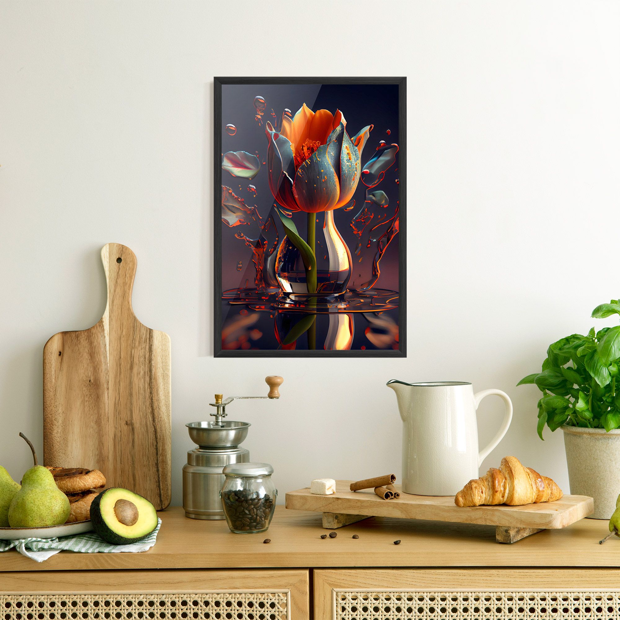 Black Tulip In Vase mockup 8