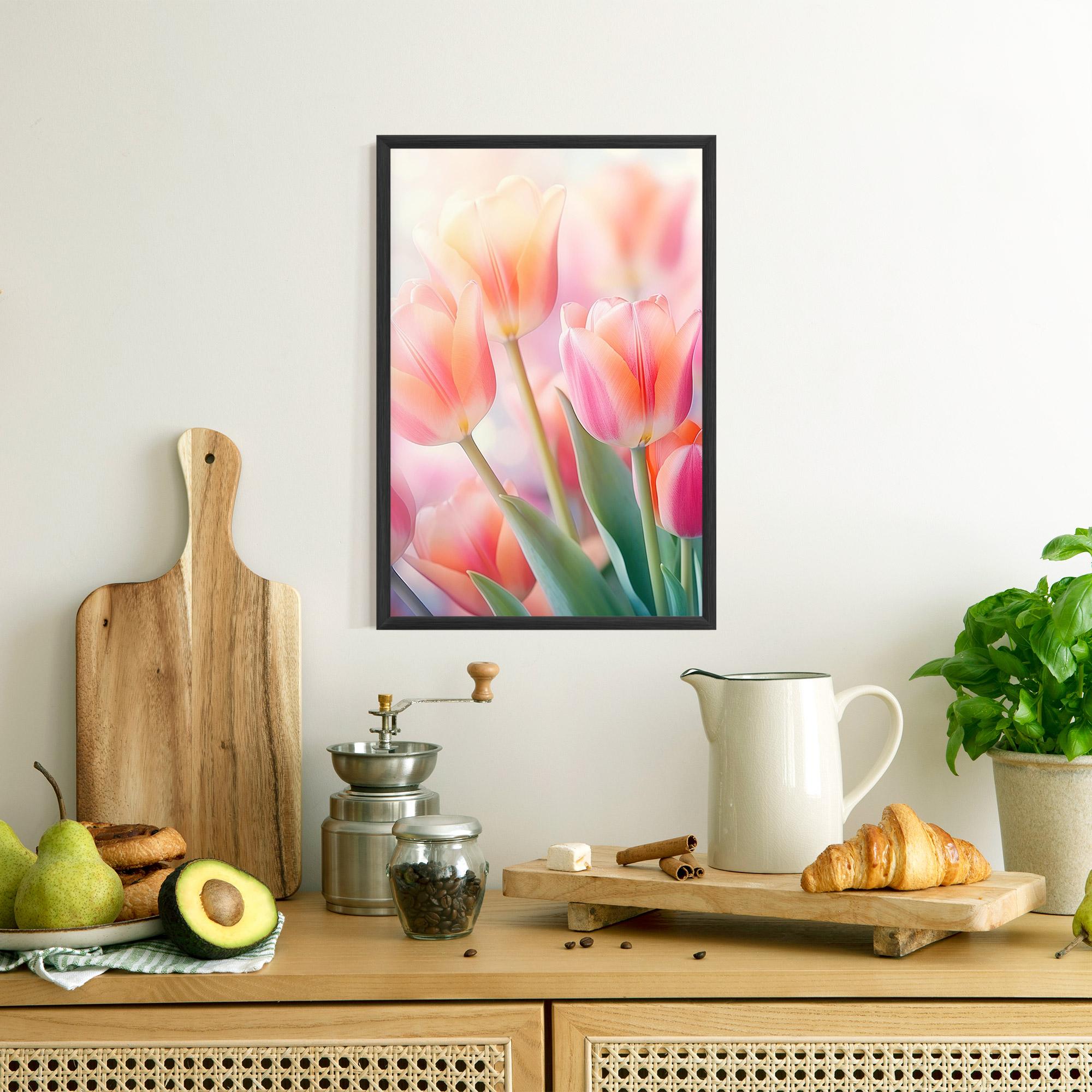 Рамкиран постер Dreamy Tulips mockup 8