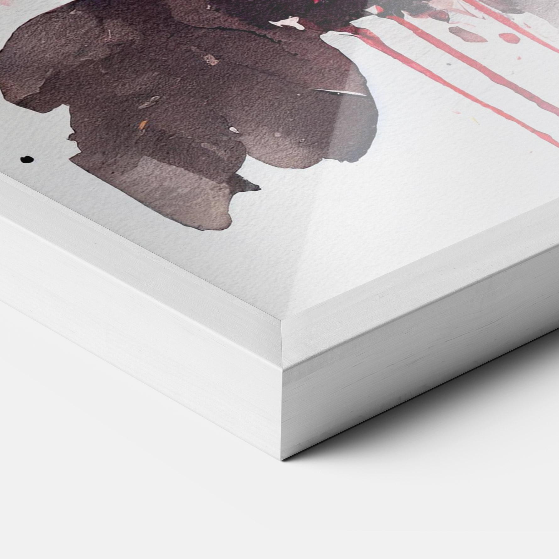 Рамкиран постер Watercolor Poppy mockup 3