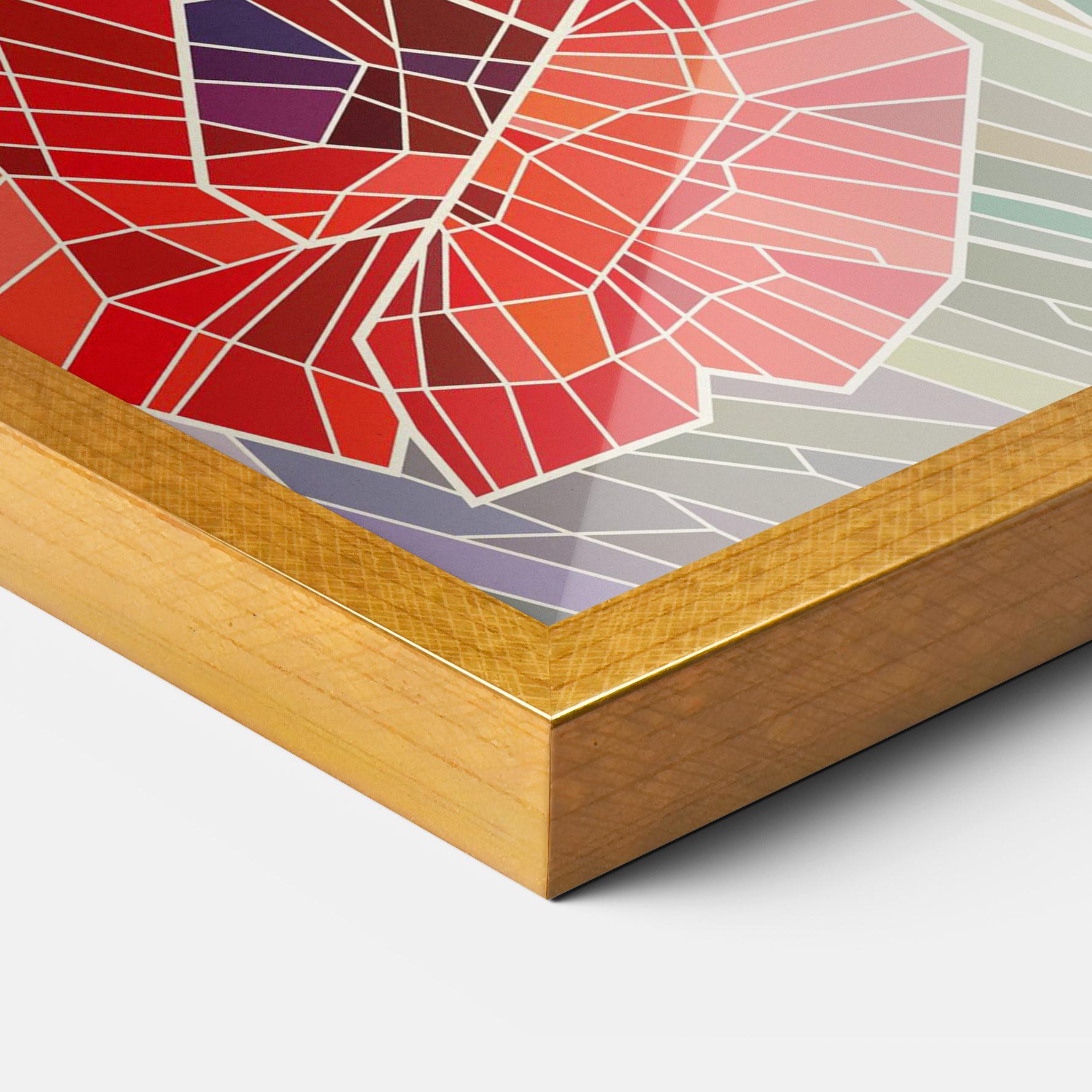 Рамкиран постер Poppy Glass mockup 3