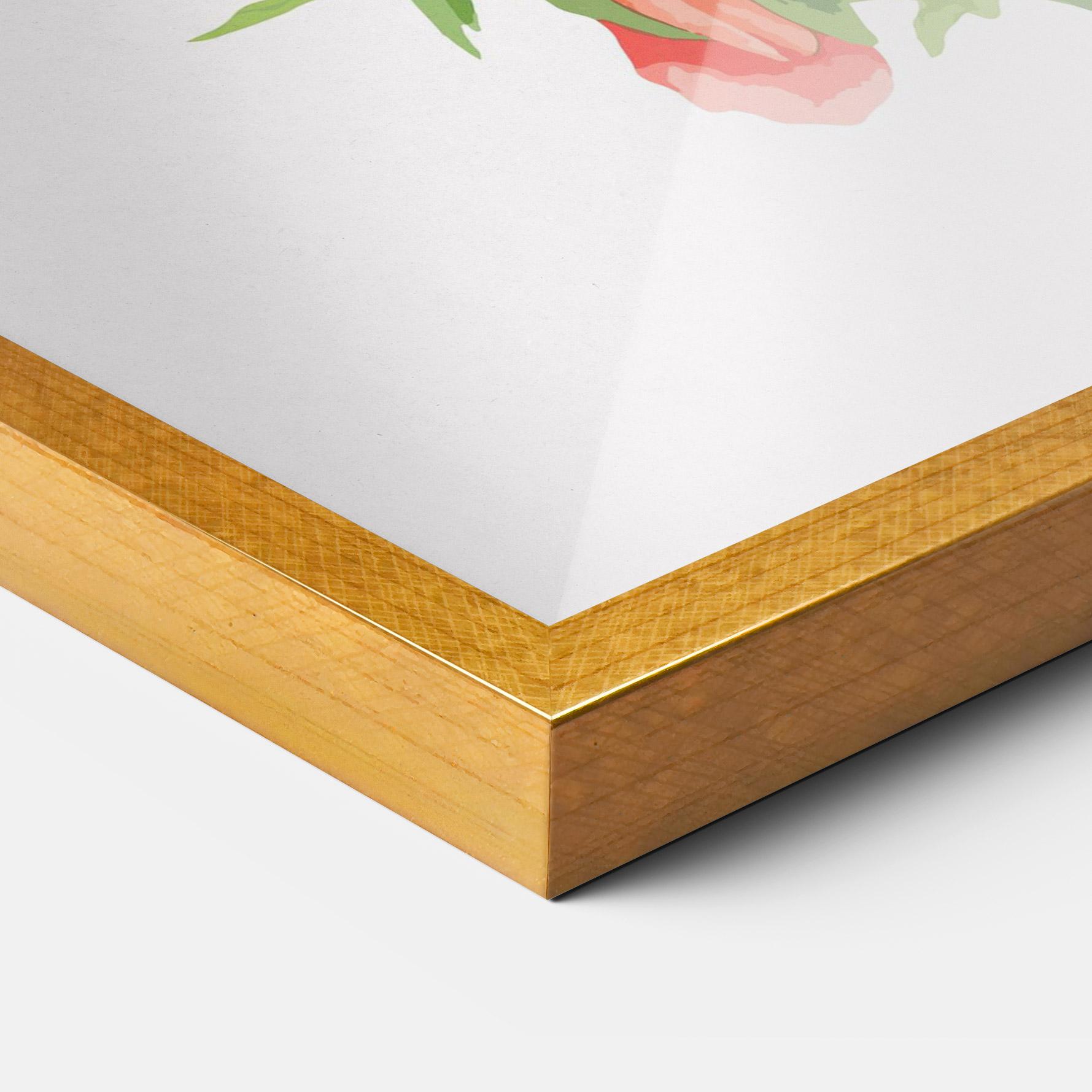 Рамкиран постер Red Pastel Poppy mockup 3