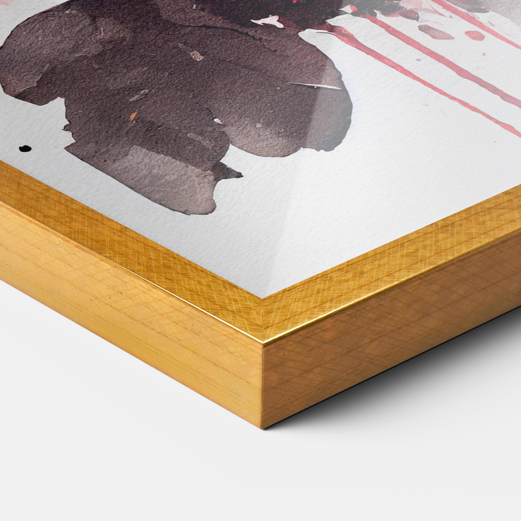 Рамкиран постер Watercolor Poppy mockup 3