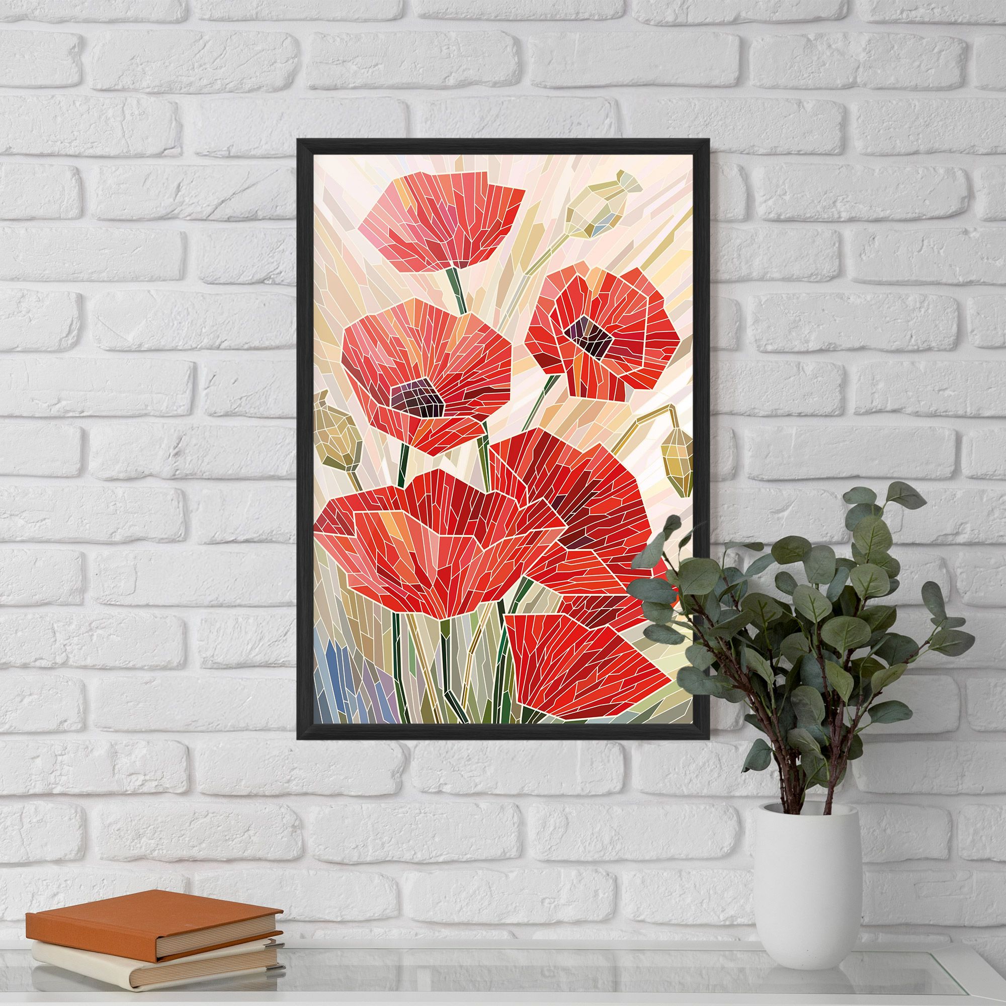 Poppy Stained Glass mockup 5