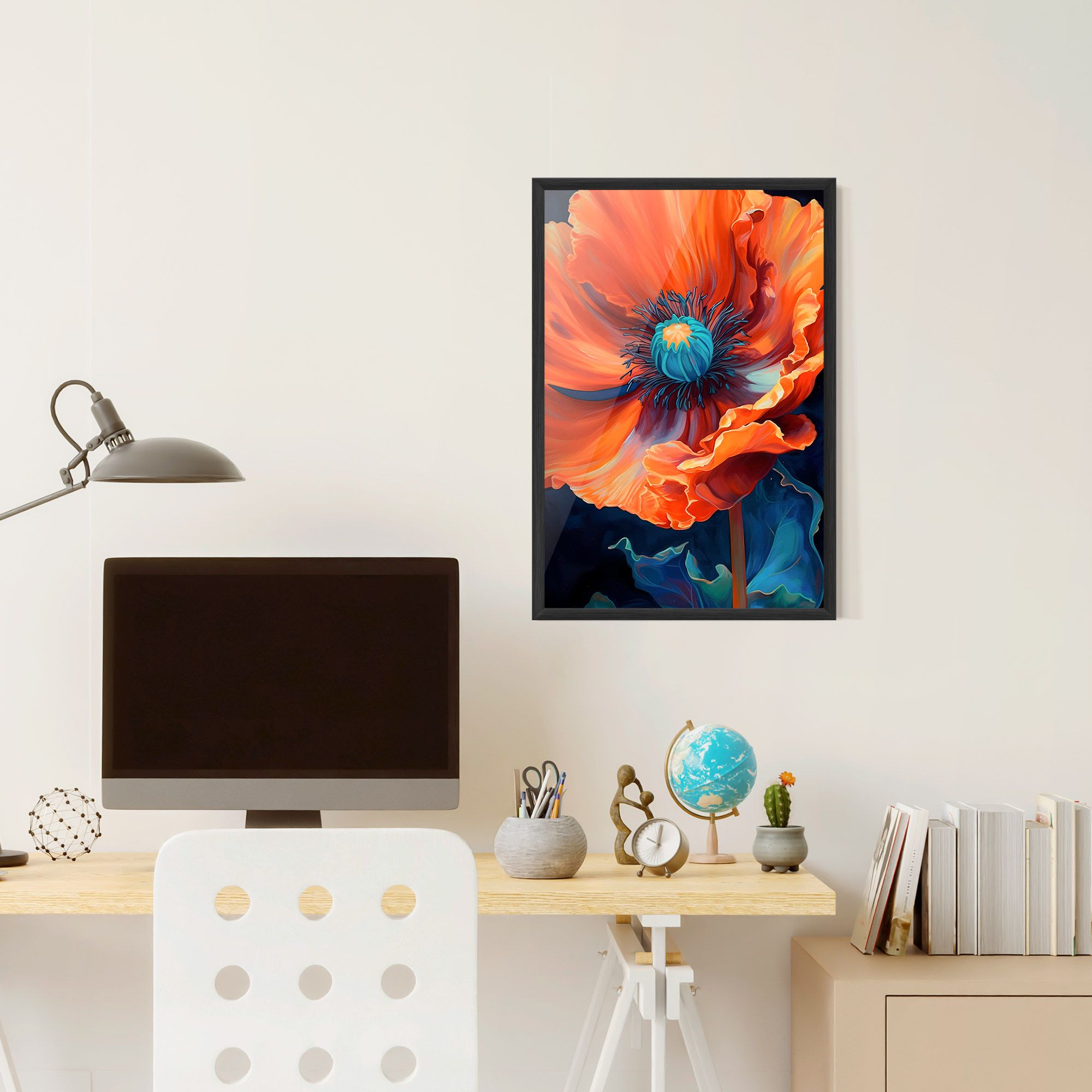 Orange Blue Poppy mockup 6