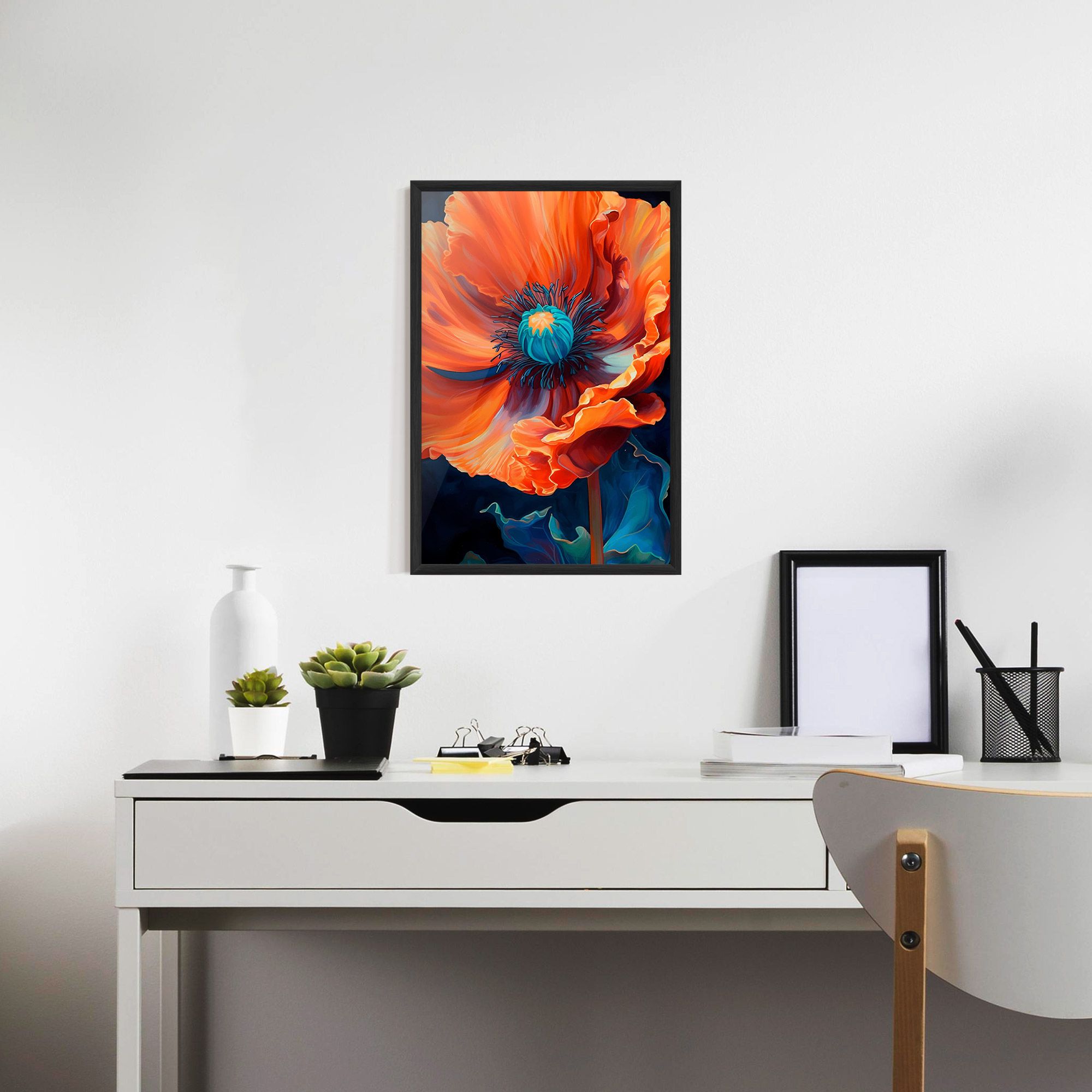 Orange Blue Poppy mockup 7
