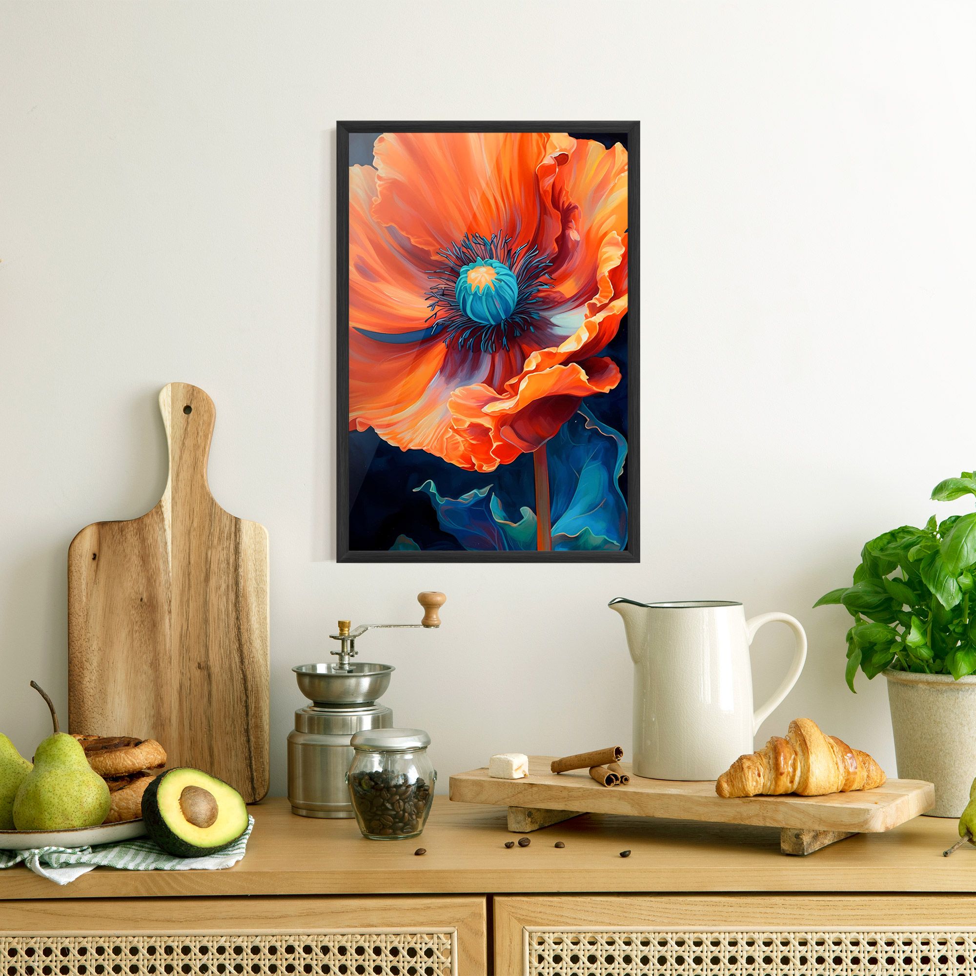 Orange Blue Poppy mockup 8