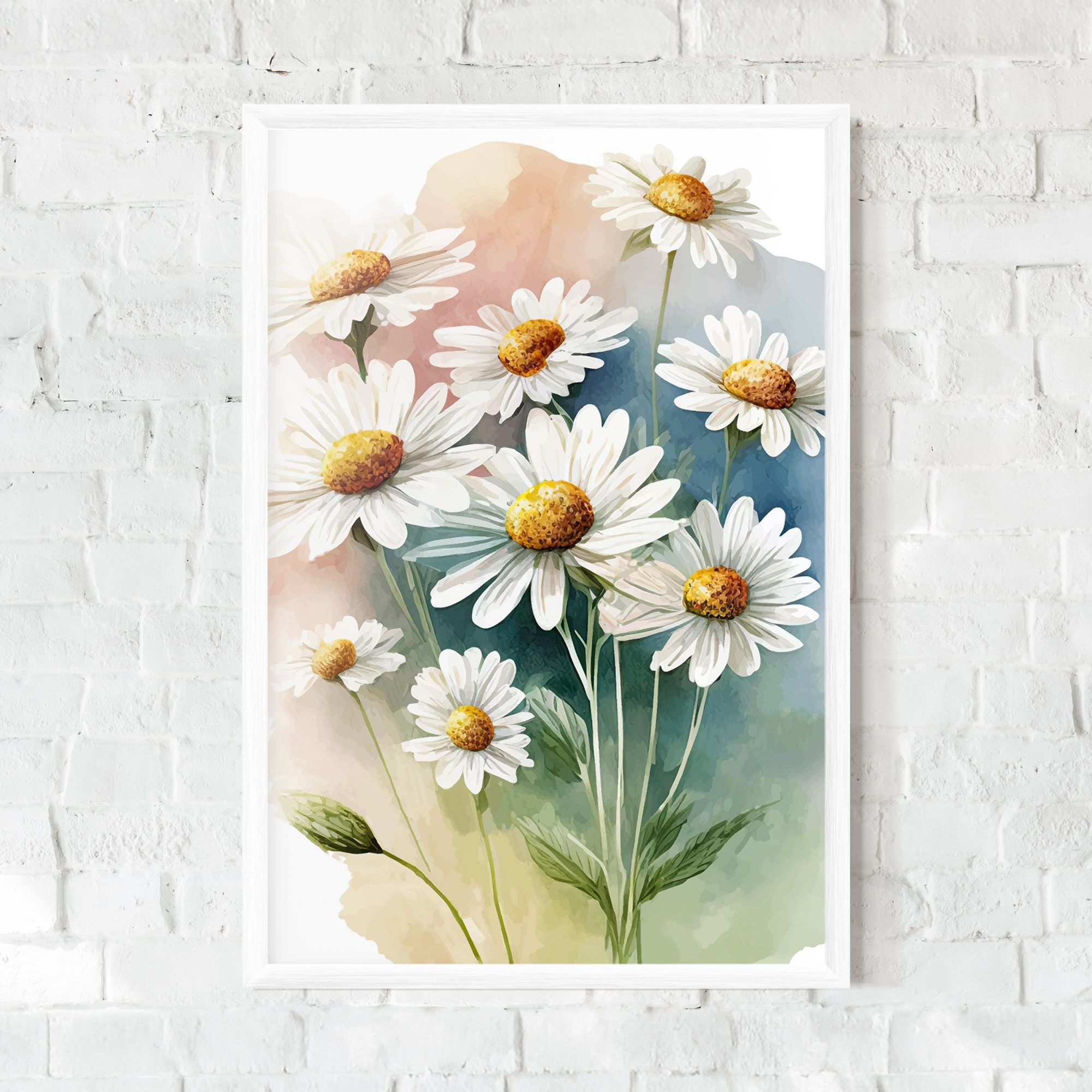 White Daisy Art mockup 0