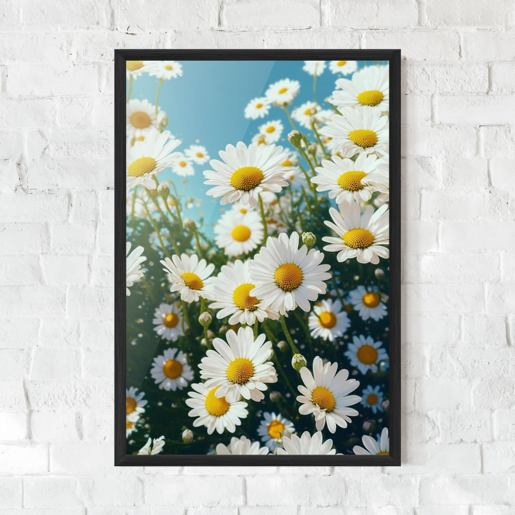 Рамкиран постер Daisy Field View mockup 0