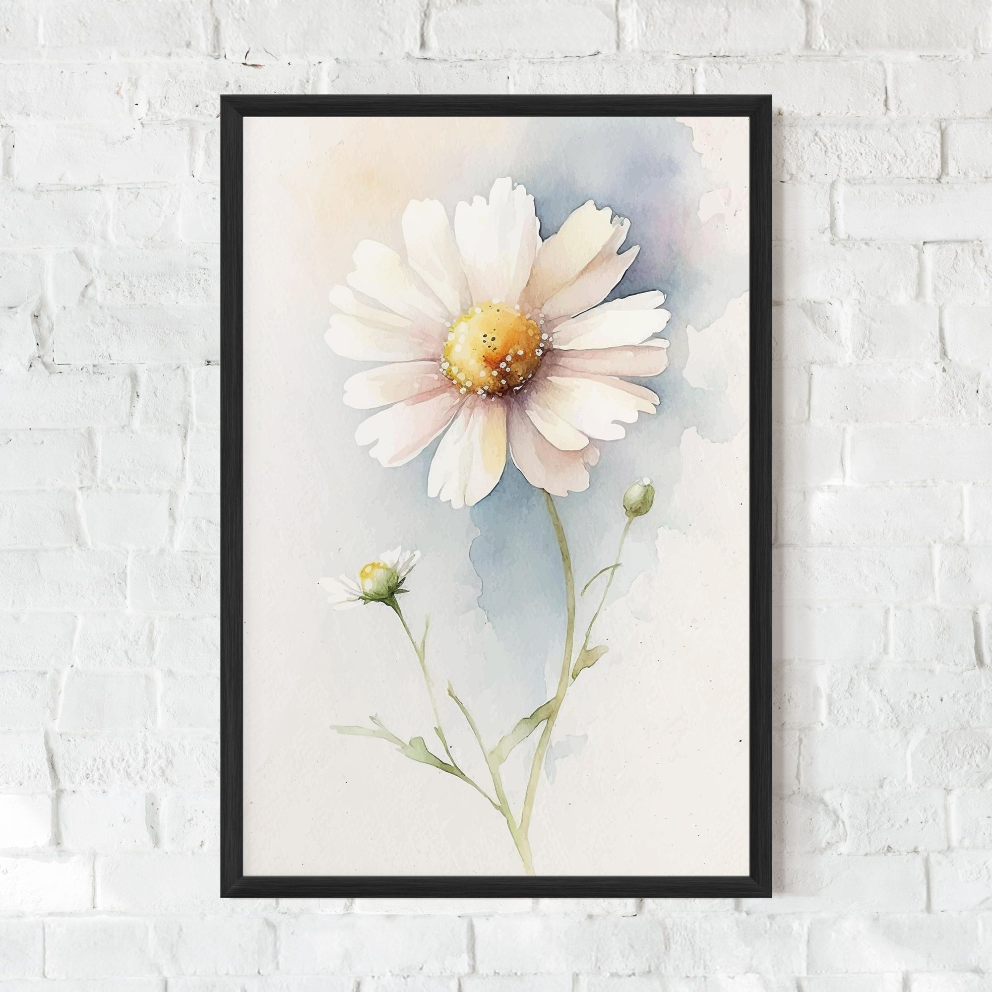 Painted White Daisy mockup 0