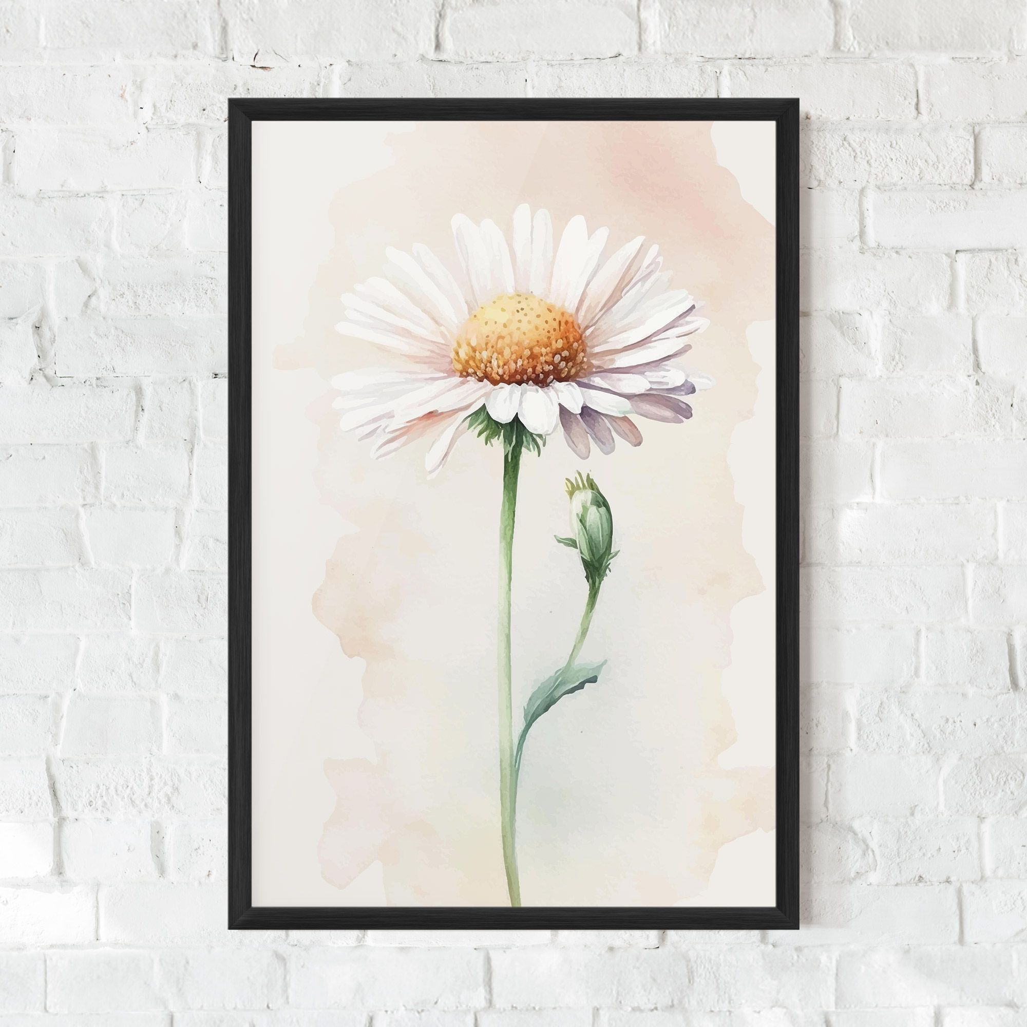 Watercolor Daisy mockup 0