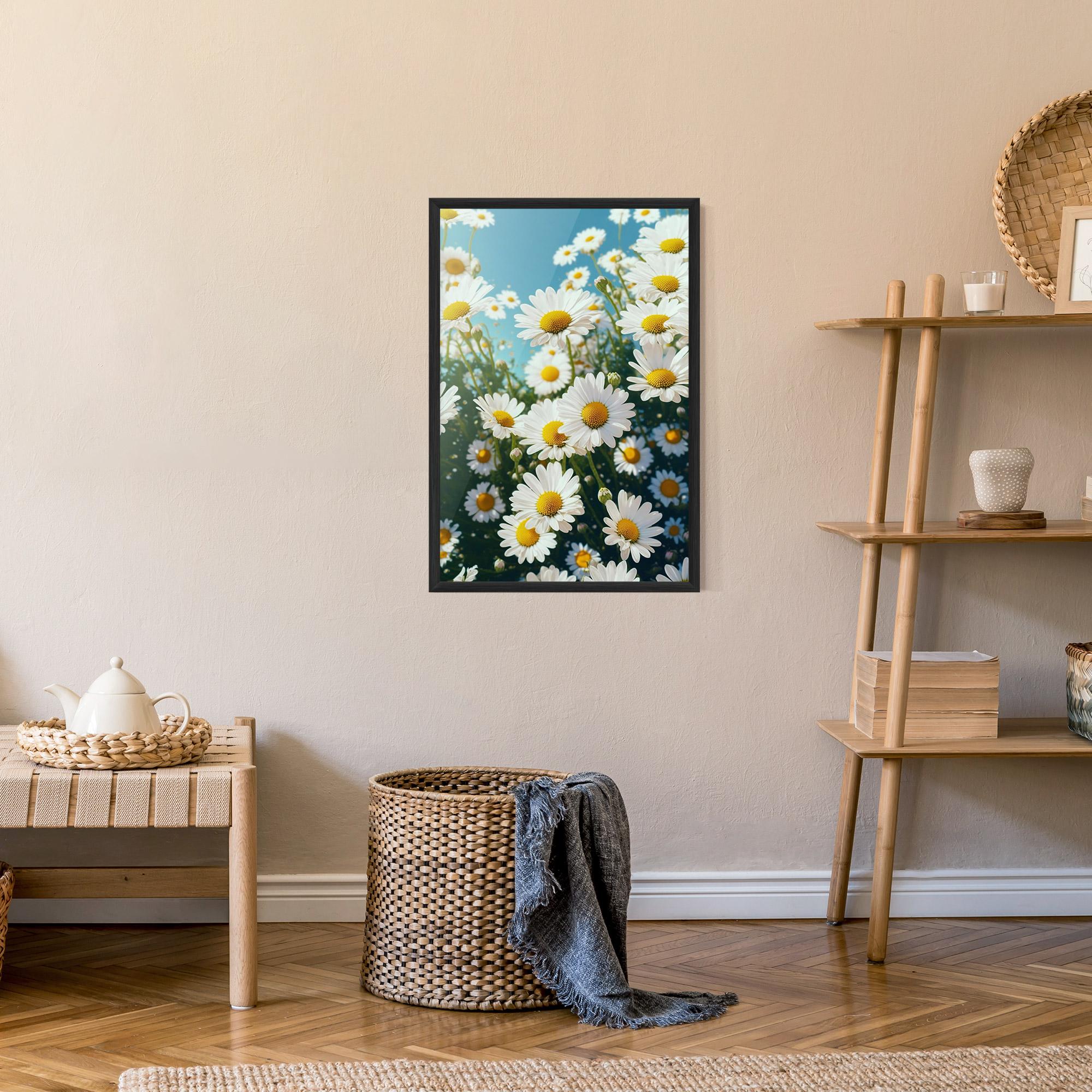 Рамкиран постер Daisy Field View mockup 9