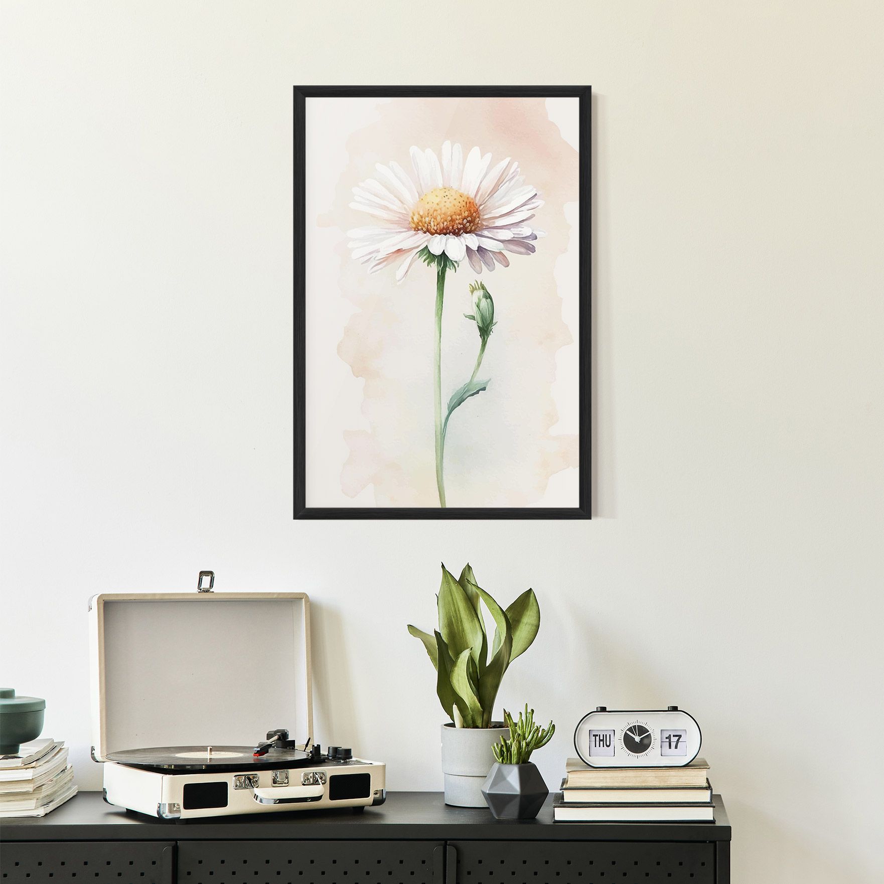 Watercolor Daisy mockup 2