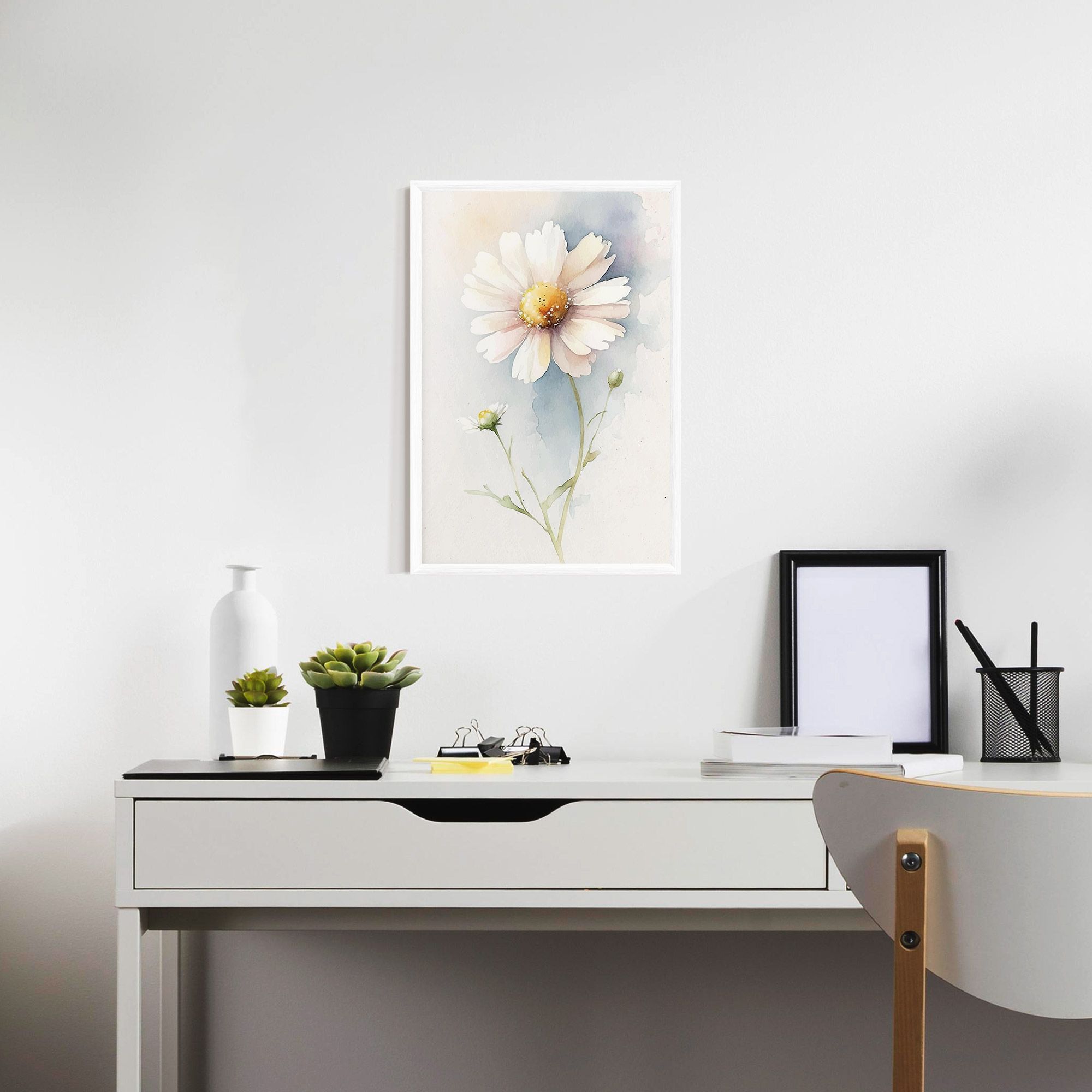 Painted White Daisy mockup 7