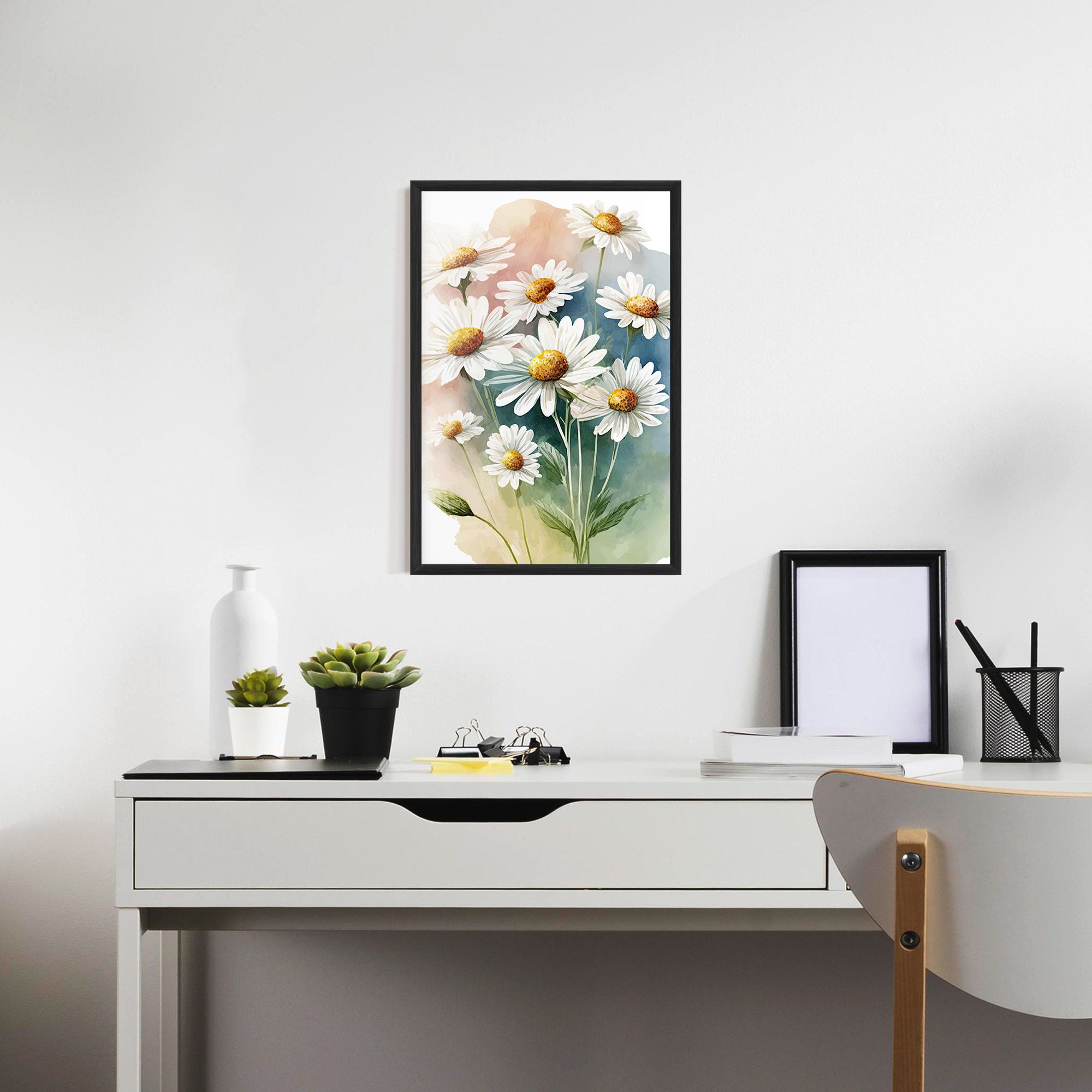 White Daisy Art mockup 7