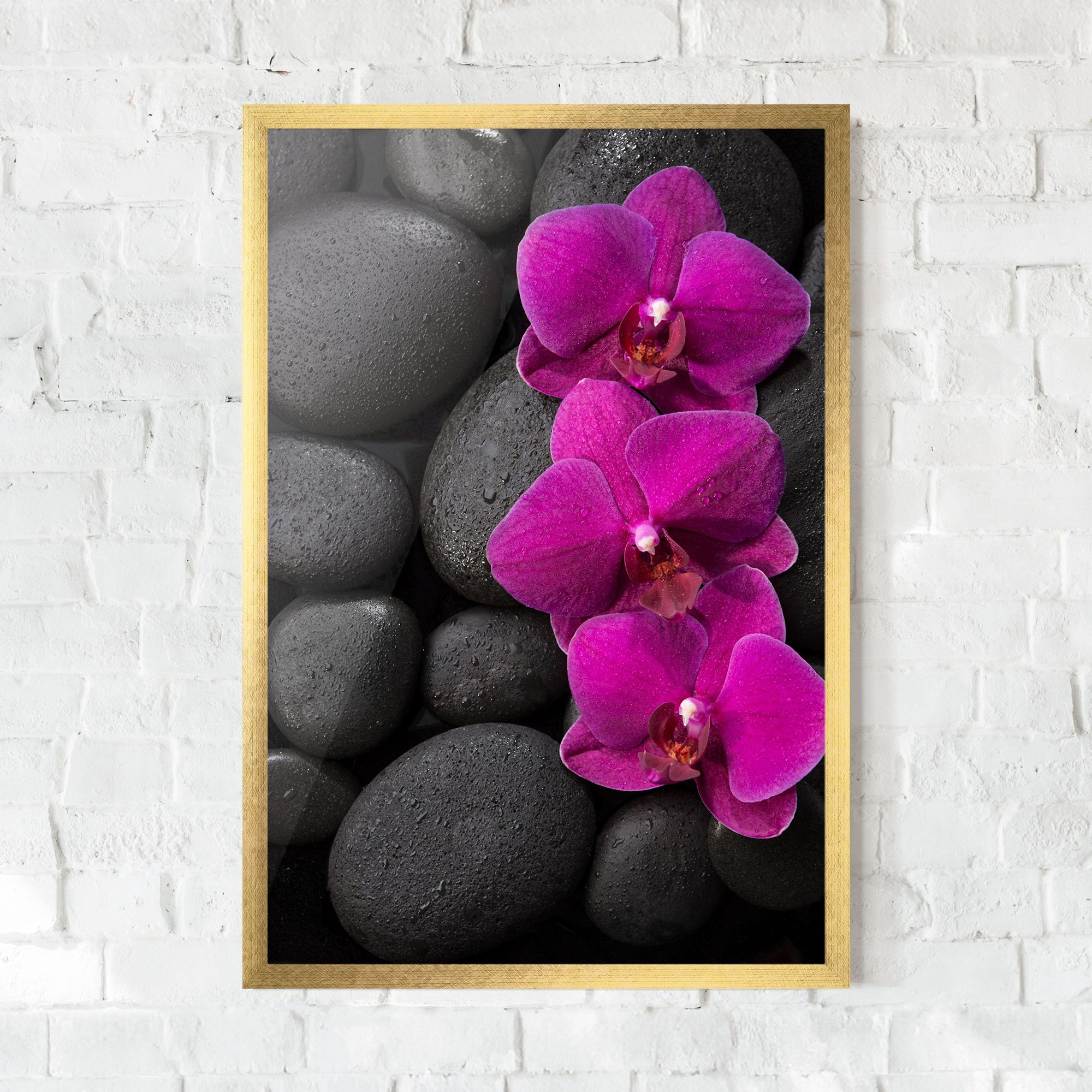 Purple Orchid On Rocks mockup 0