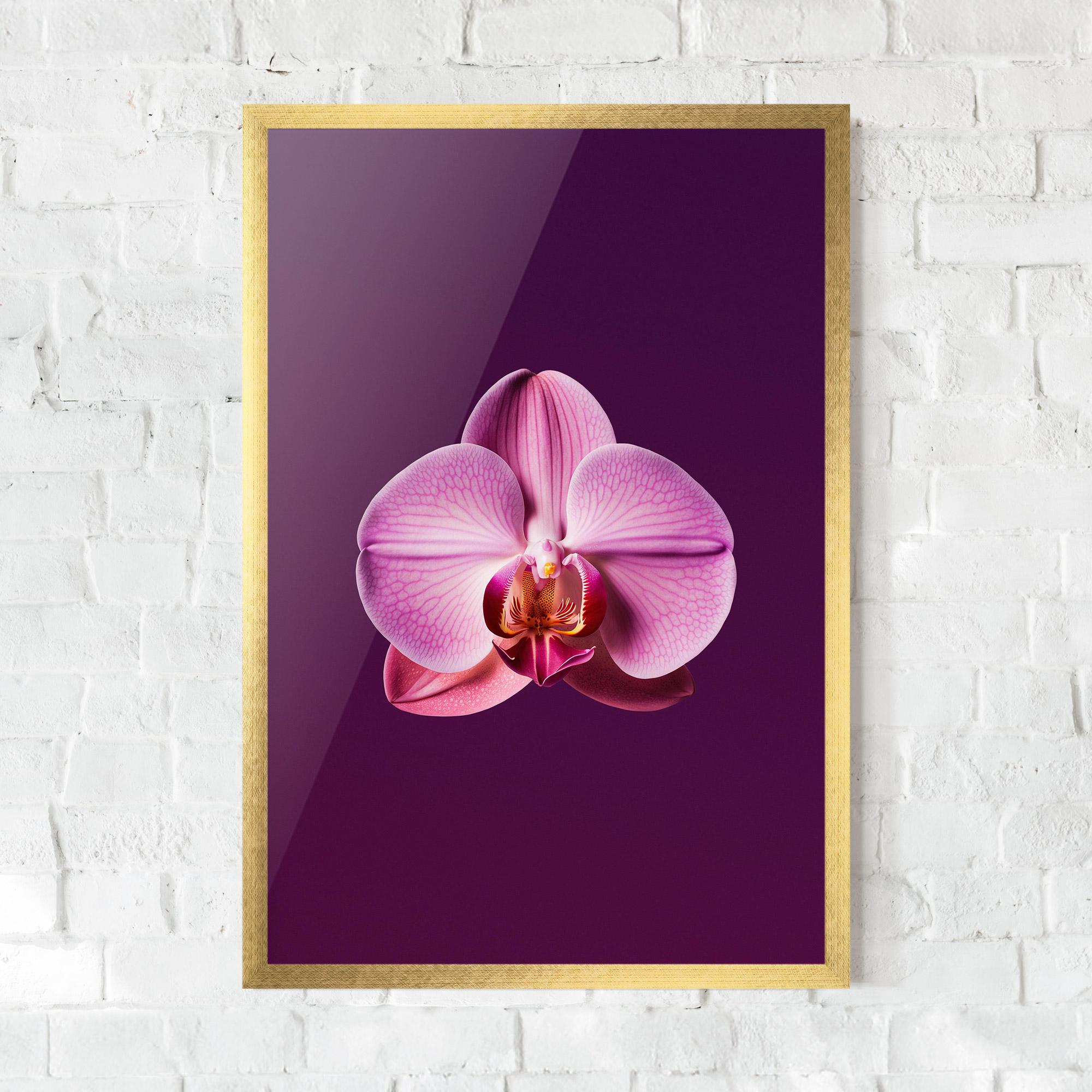 Рамкиран постер Purple Orchid mockup 0