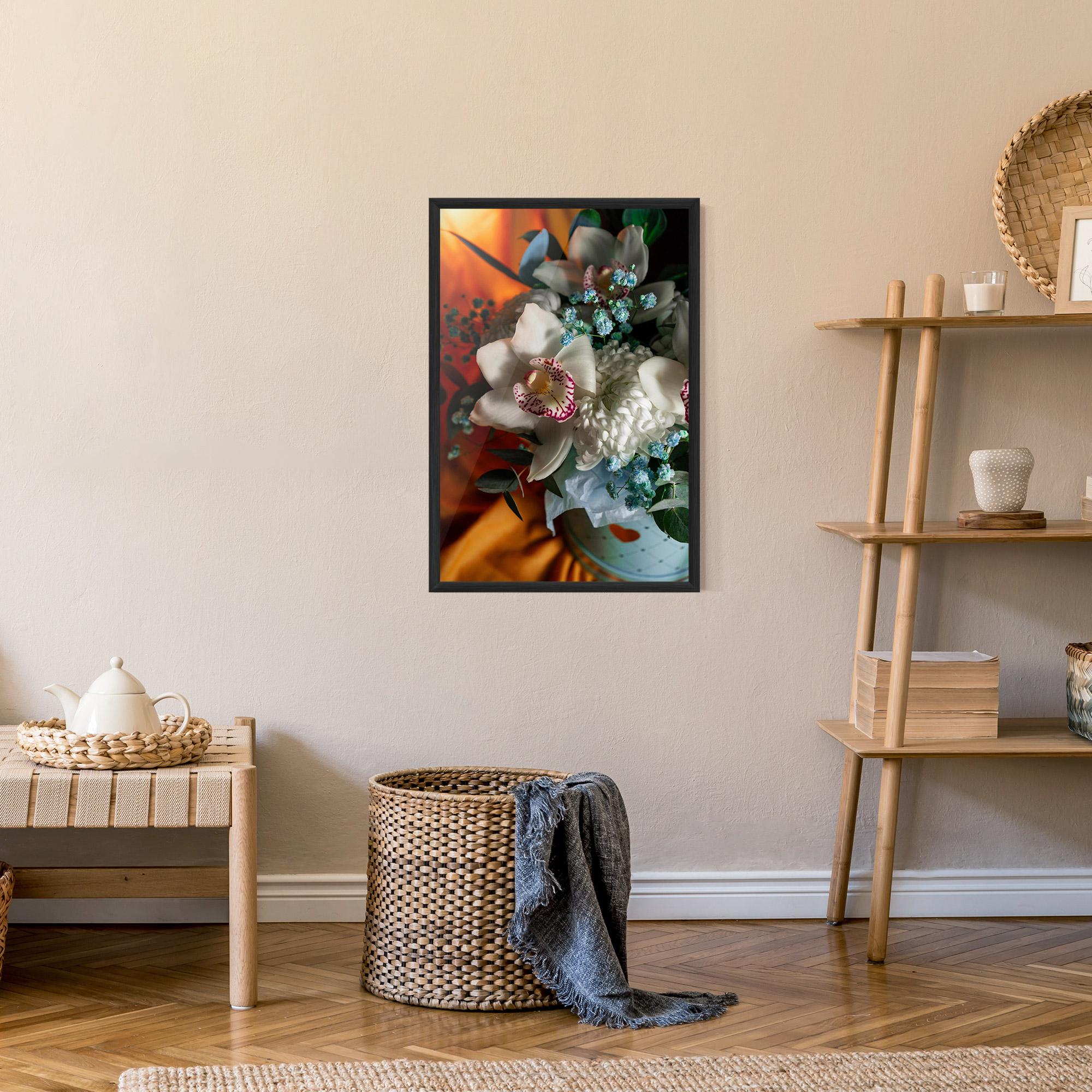 Рамкиран постер Orchid In Vase mockup 9