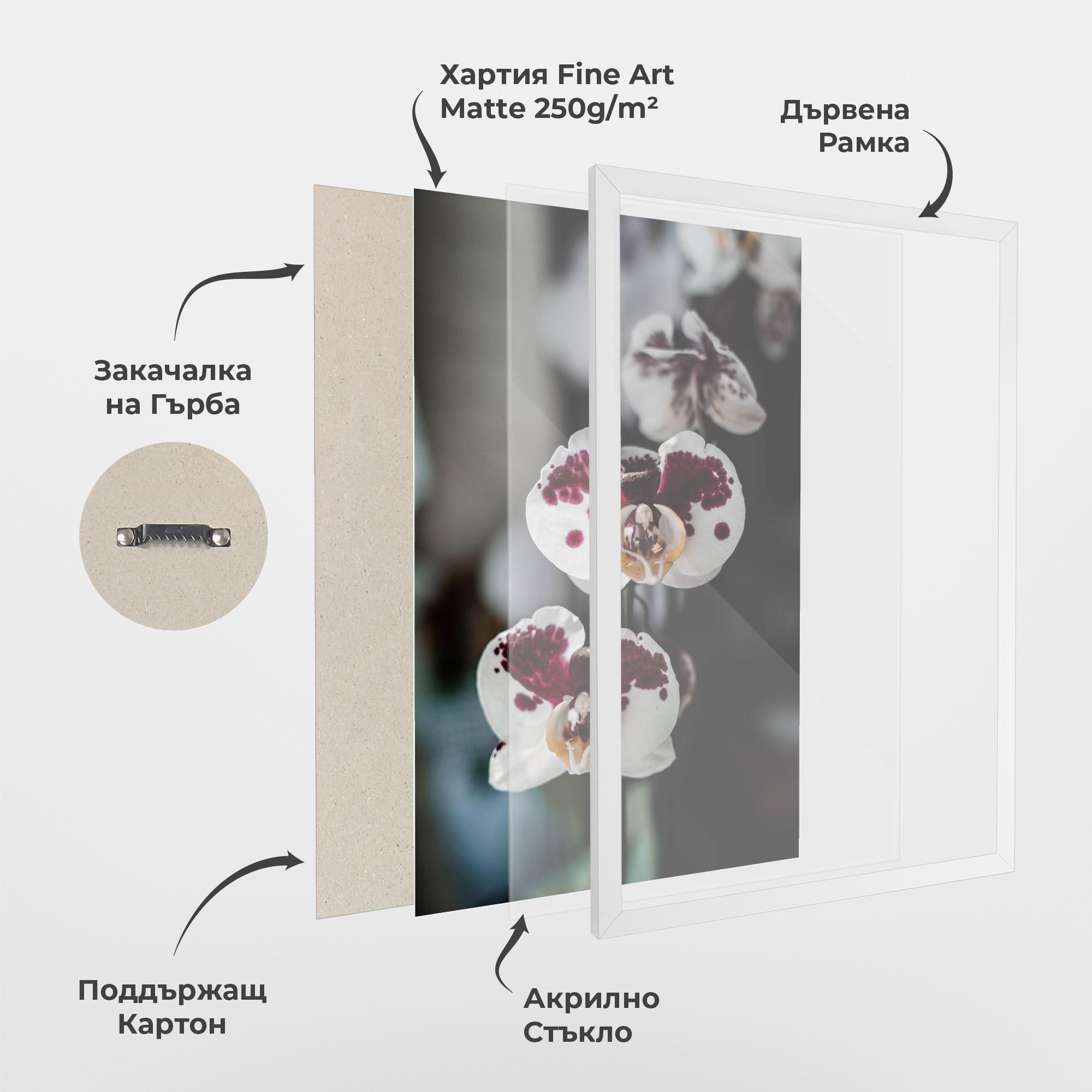 Рамкиран постер Dark Purple Orchid mockup 1