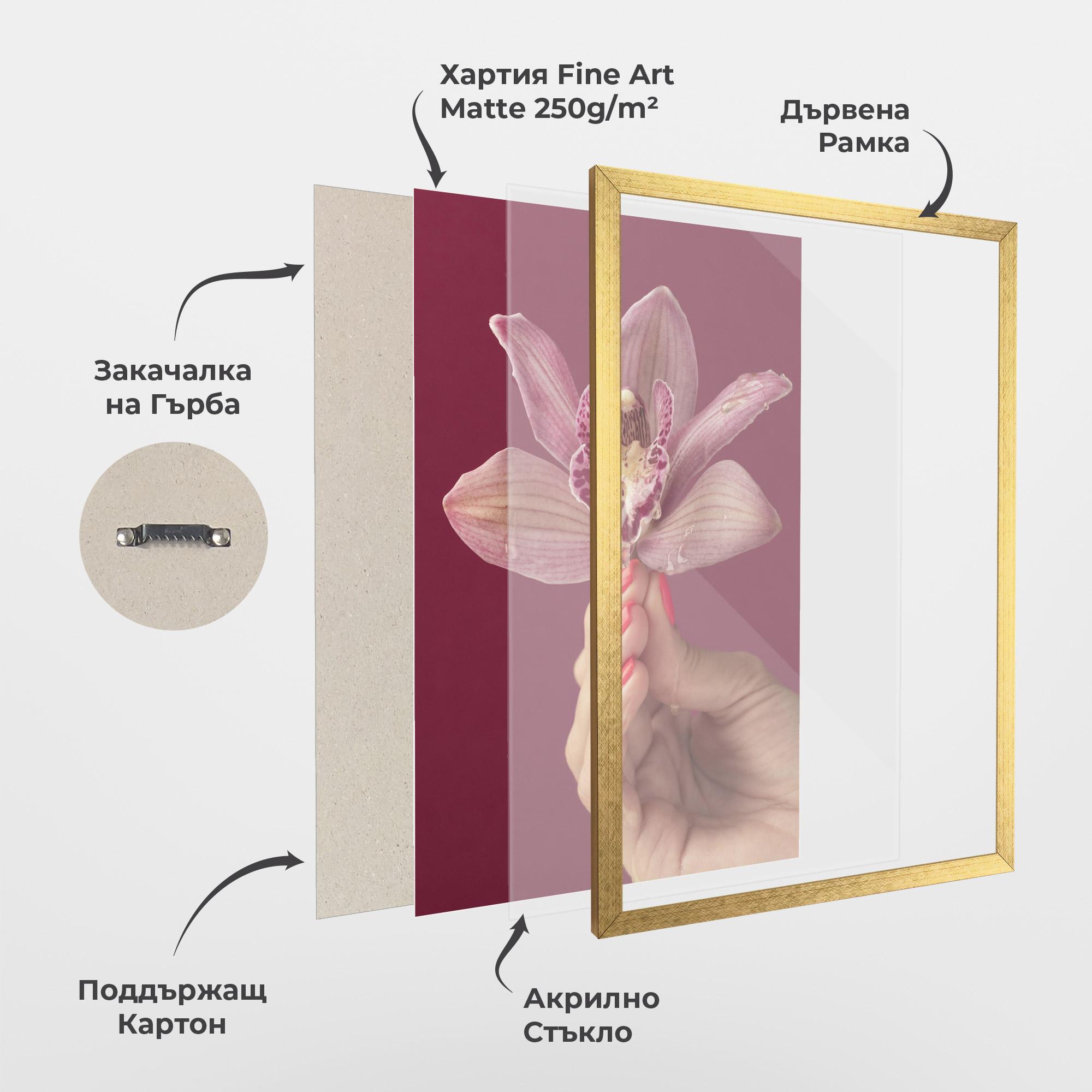 Рамкиран постер Orchid Holding mockup 1