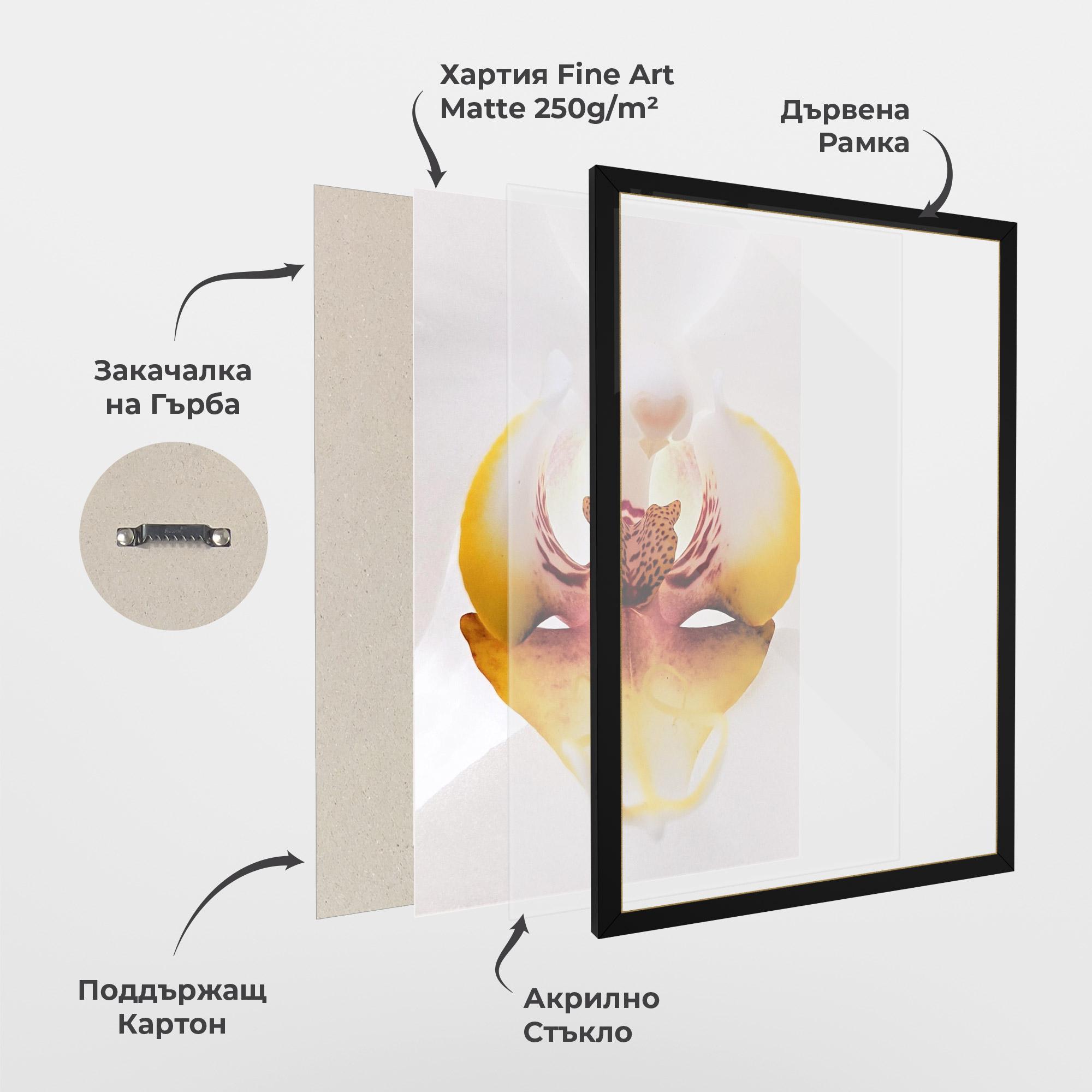 Рамкиран постер Orchid Close Up mockup 1