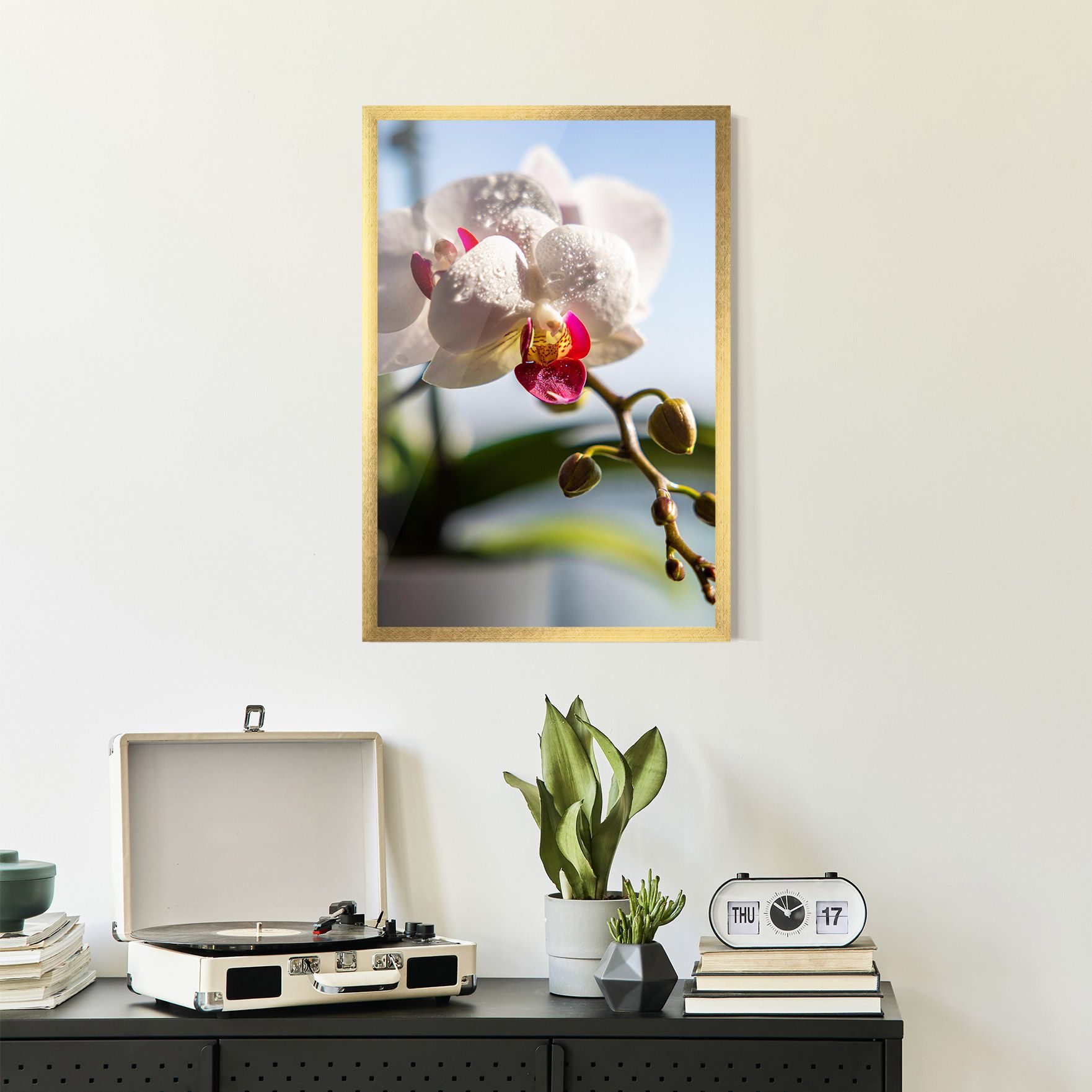 White Orchid With Water mockup 2