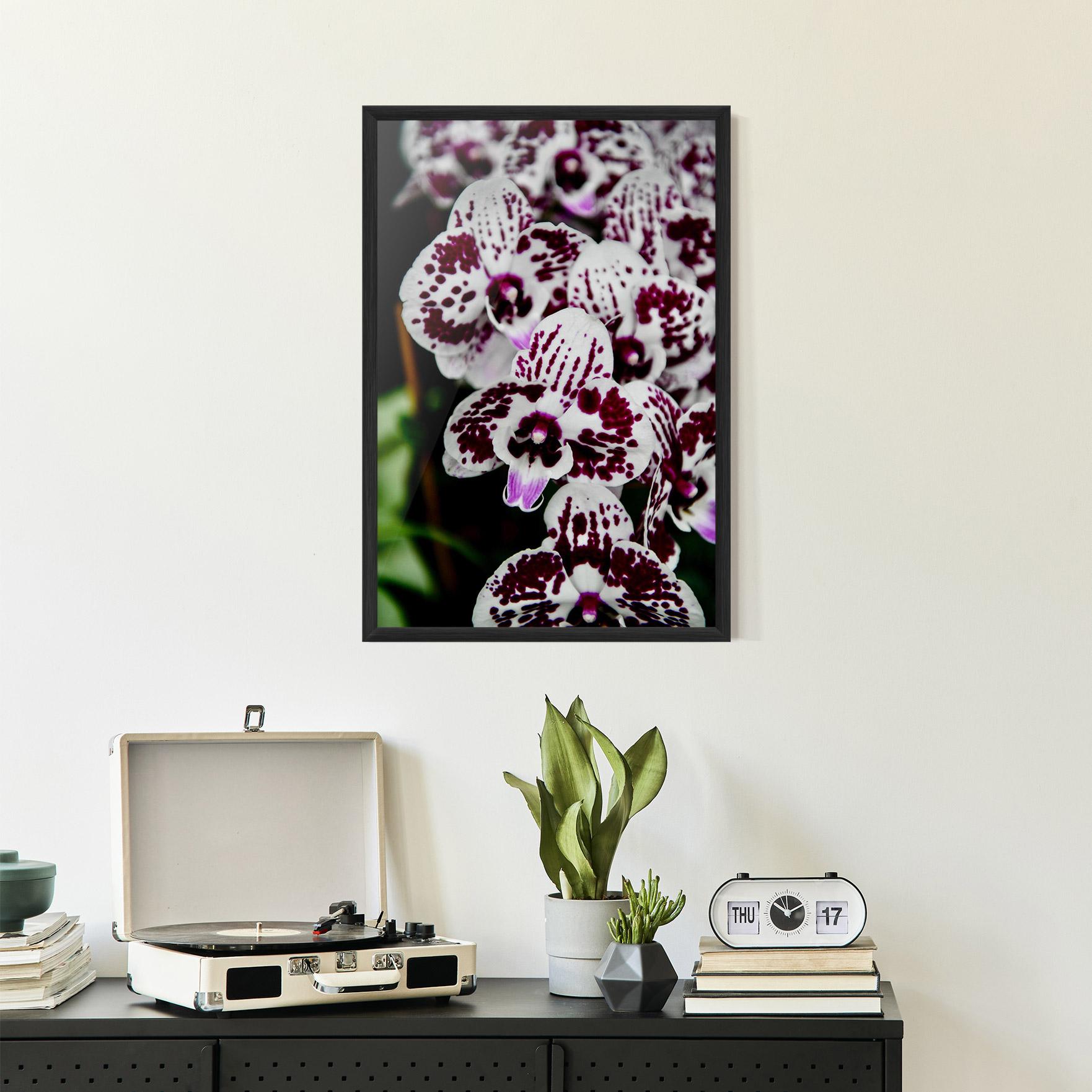 Рамкиран постер Dark Purple Orchids mockup 2