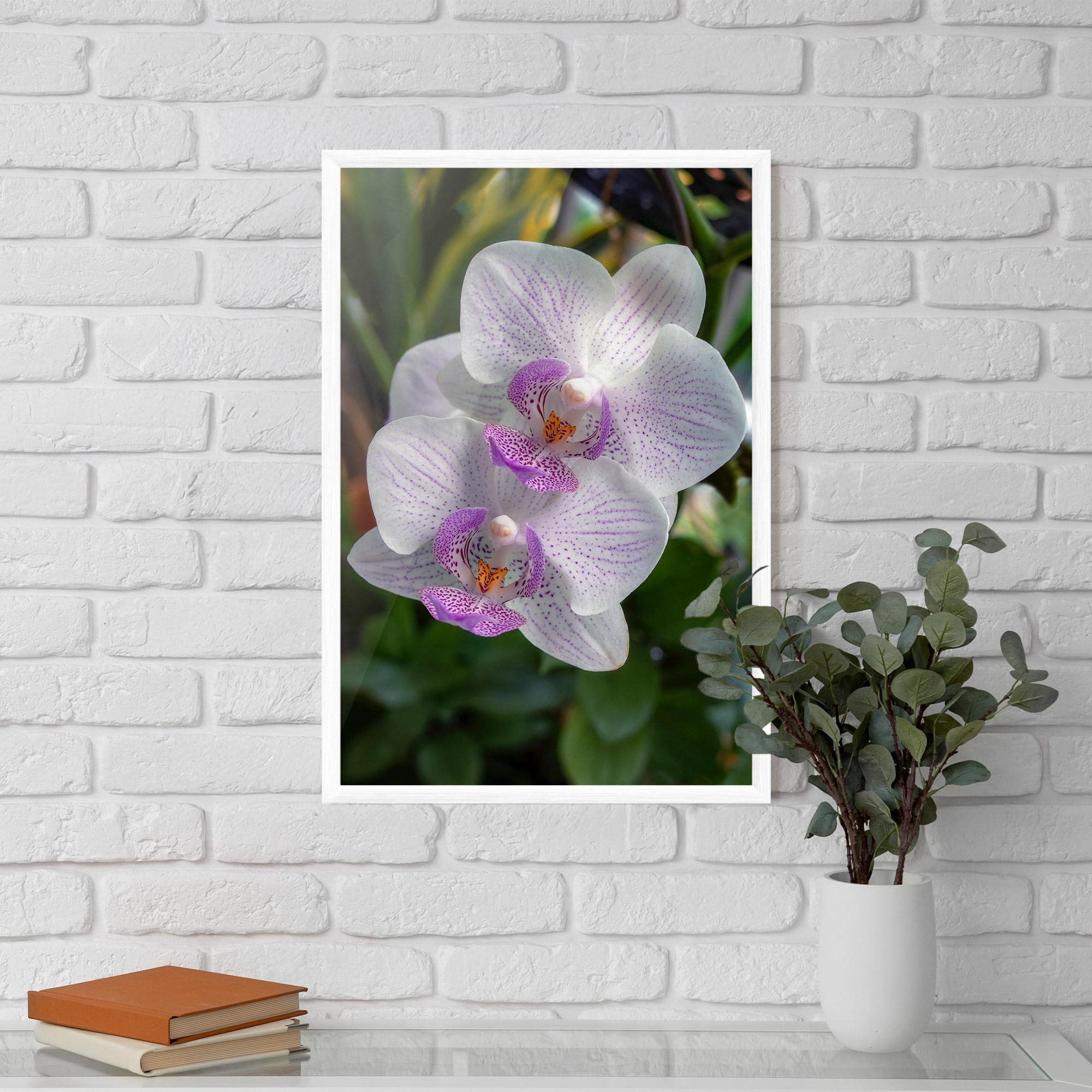 Рамкиран постер White Orchids mockup 5