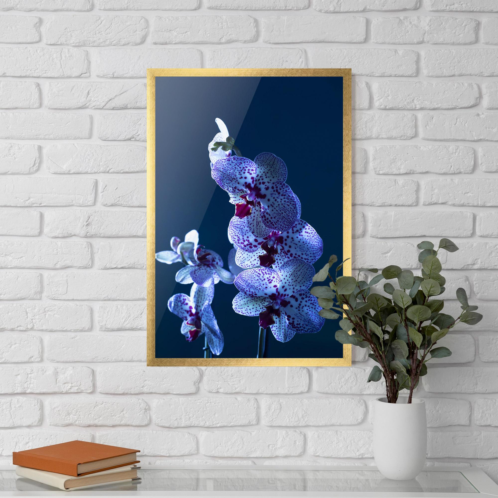 Рамкиран постер Blue Light Orchid mockup 5